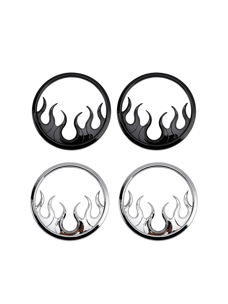 Touring Electra Glide Ultra Classic Flame Speaker Grills Accent Trim Cover