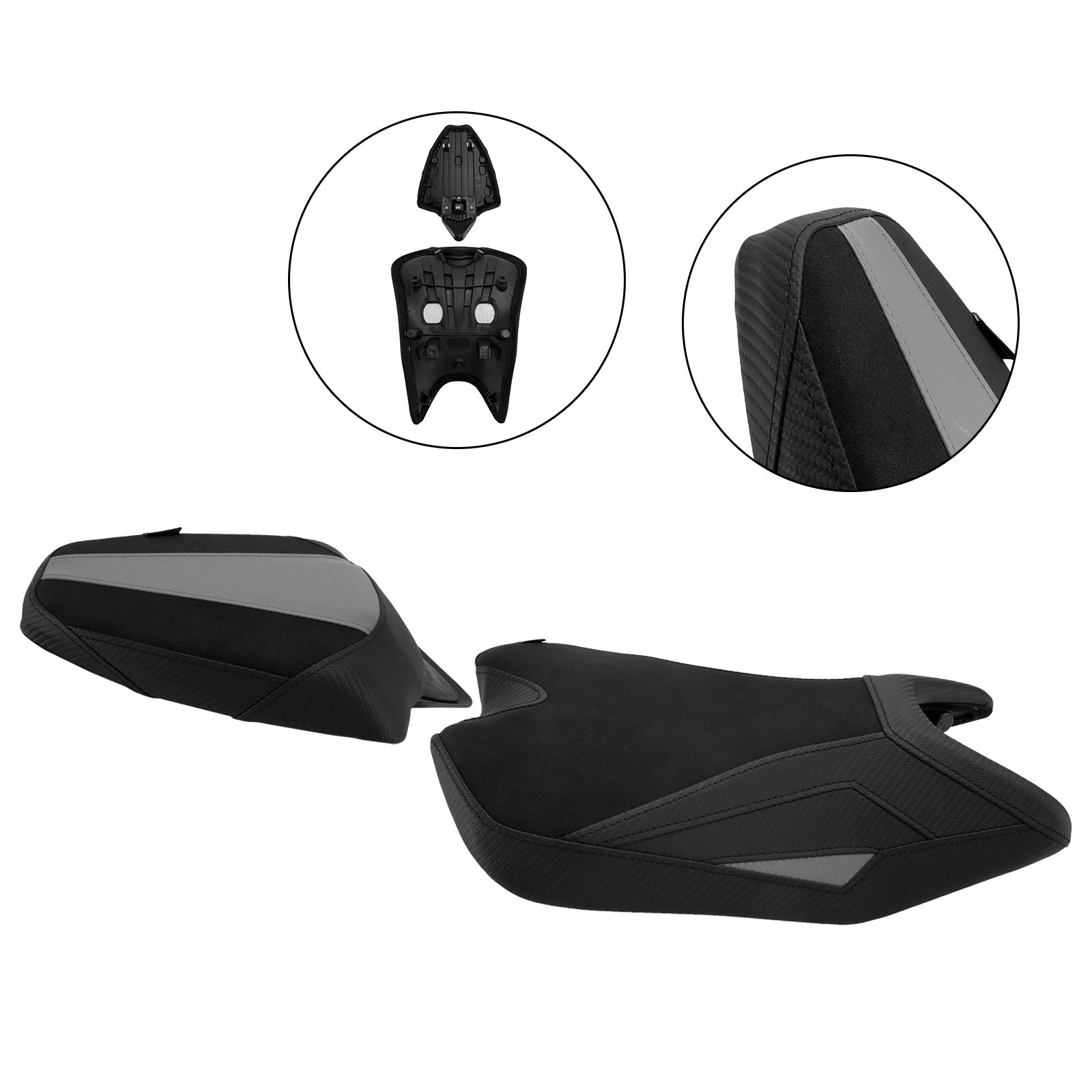 2024-2025 Aprilia Rs457 Rs 457 Voorzijde&REar Raider passagierskussenset grijs