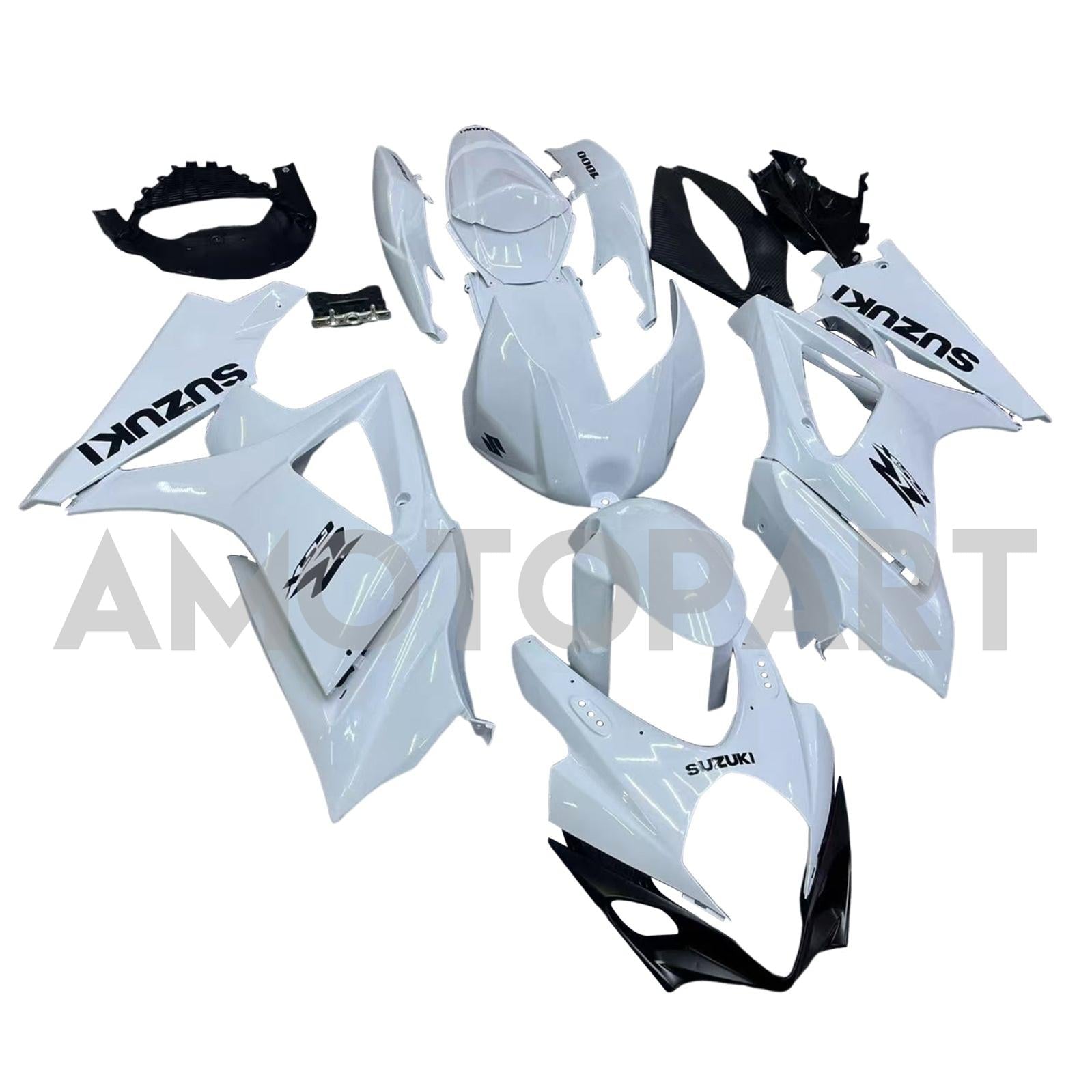 Amotopart 2007-2008 Suzuki GSXR1000 White Fairing Kit