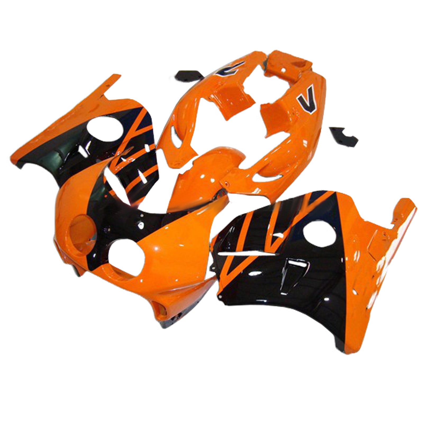 Amotopart 1990-1998 Honda CBR250RR MC22 Orange Black Fairing Kit