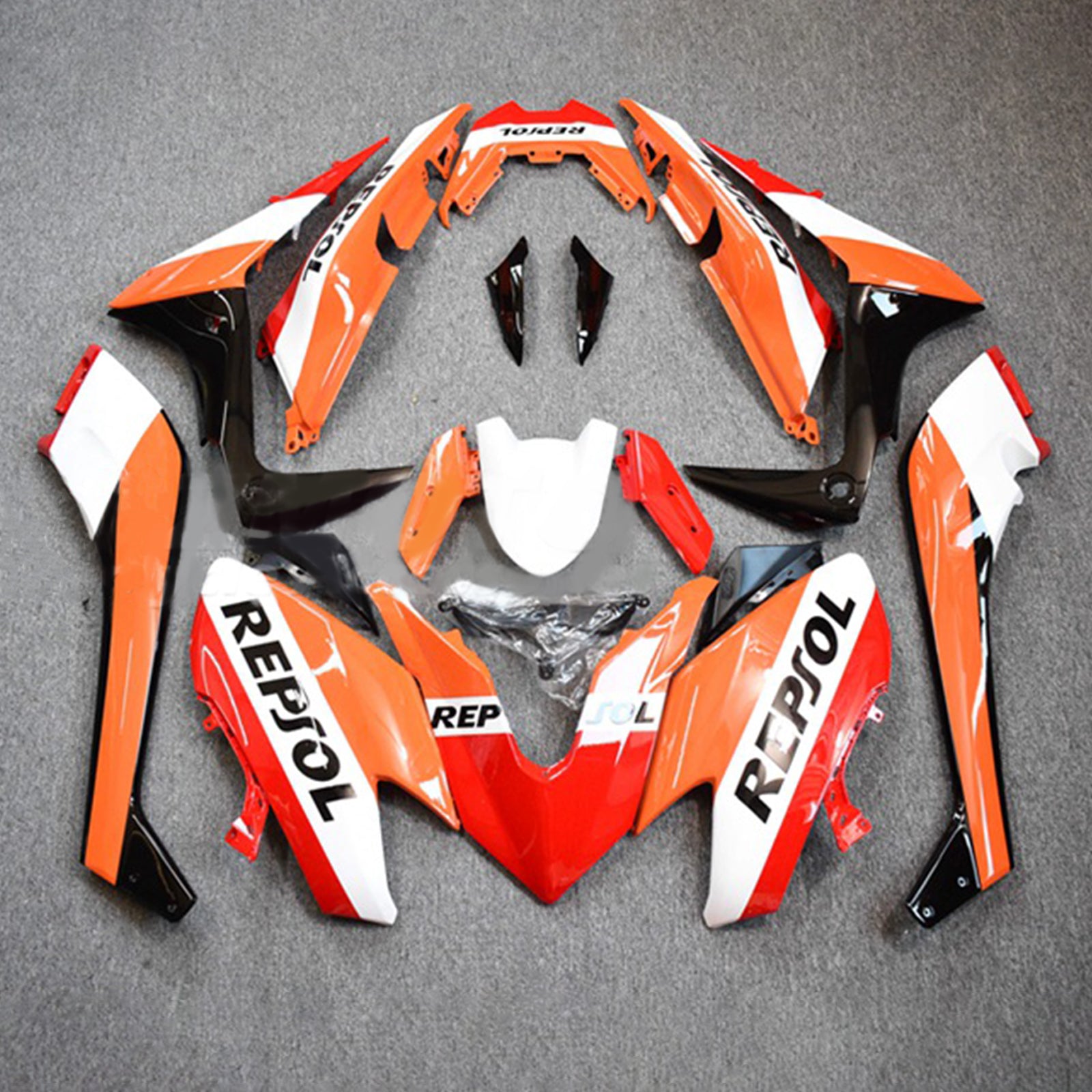 Amotopart 2017-2018 Yamaha T-Max TMAX530 Fairing Orange & Red Repjol Kit