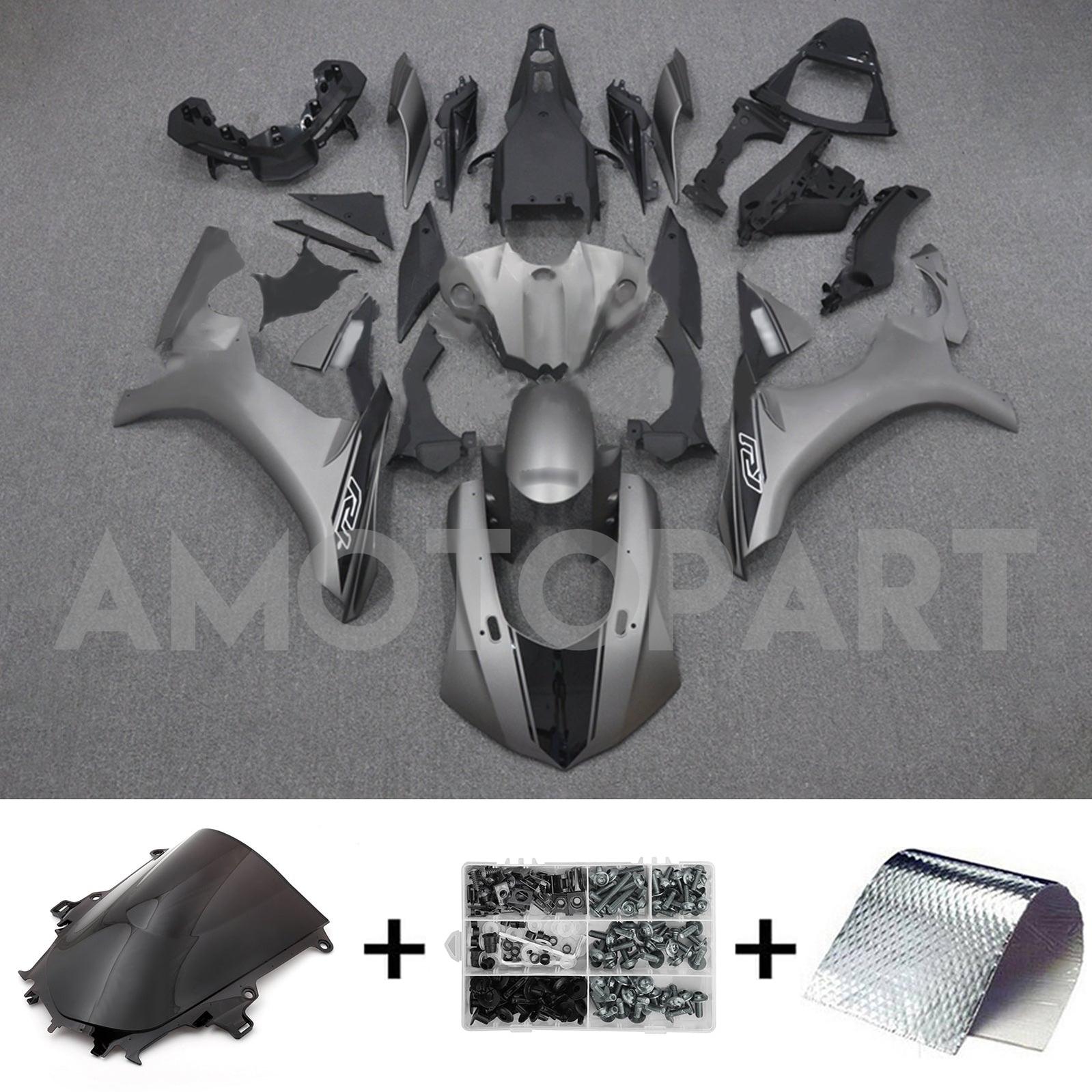 Amotopart Yamaha YZF 1000 R1 2015-2019 Grey&Black Fairing Kit