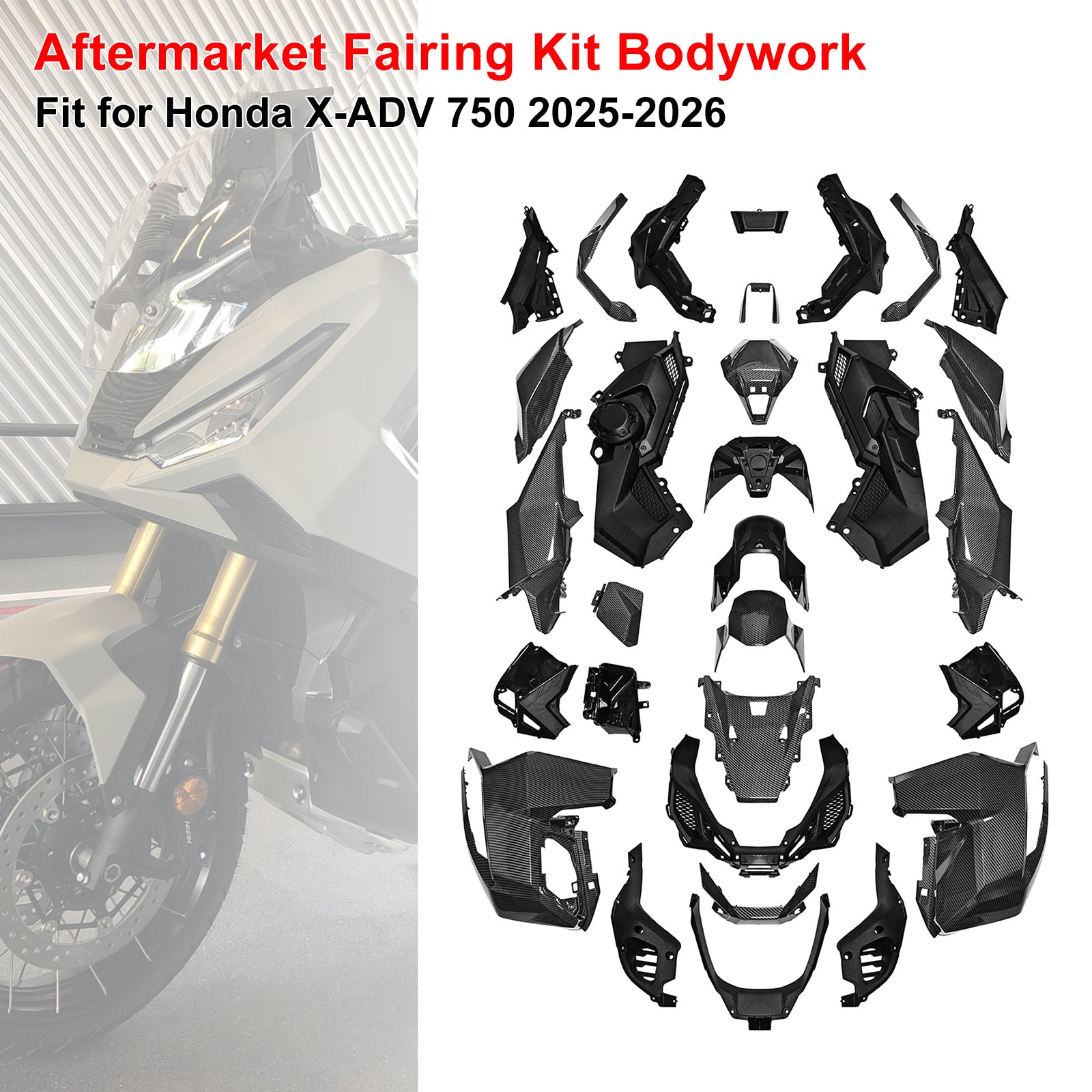 Amotopart 2025-2026 Honda X-ADV 750 Collection de kits de carénage
