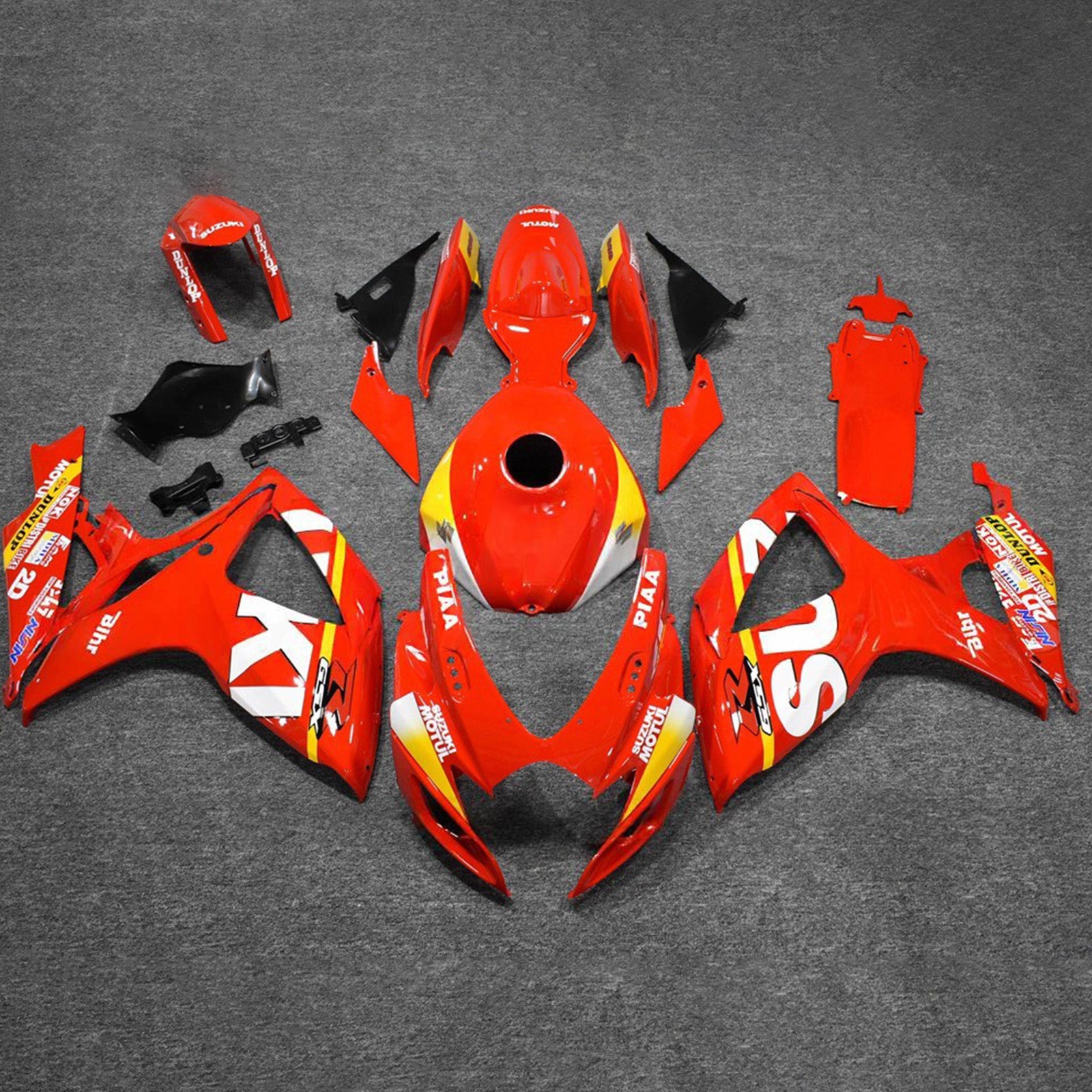 Amotopart 2006-2007 Suzuki GSXR 600/750 Red White Fairing Kit
