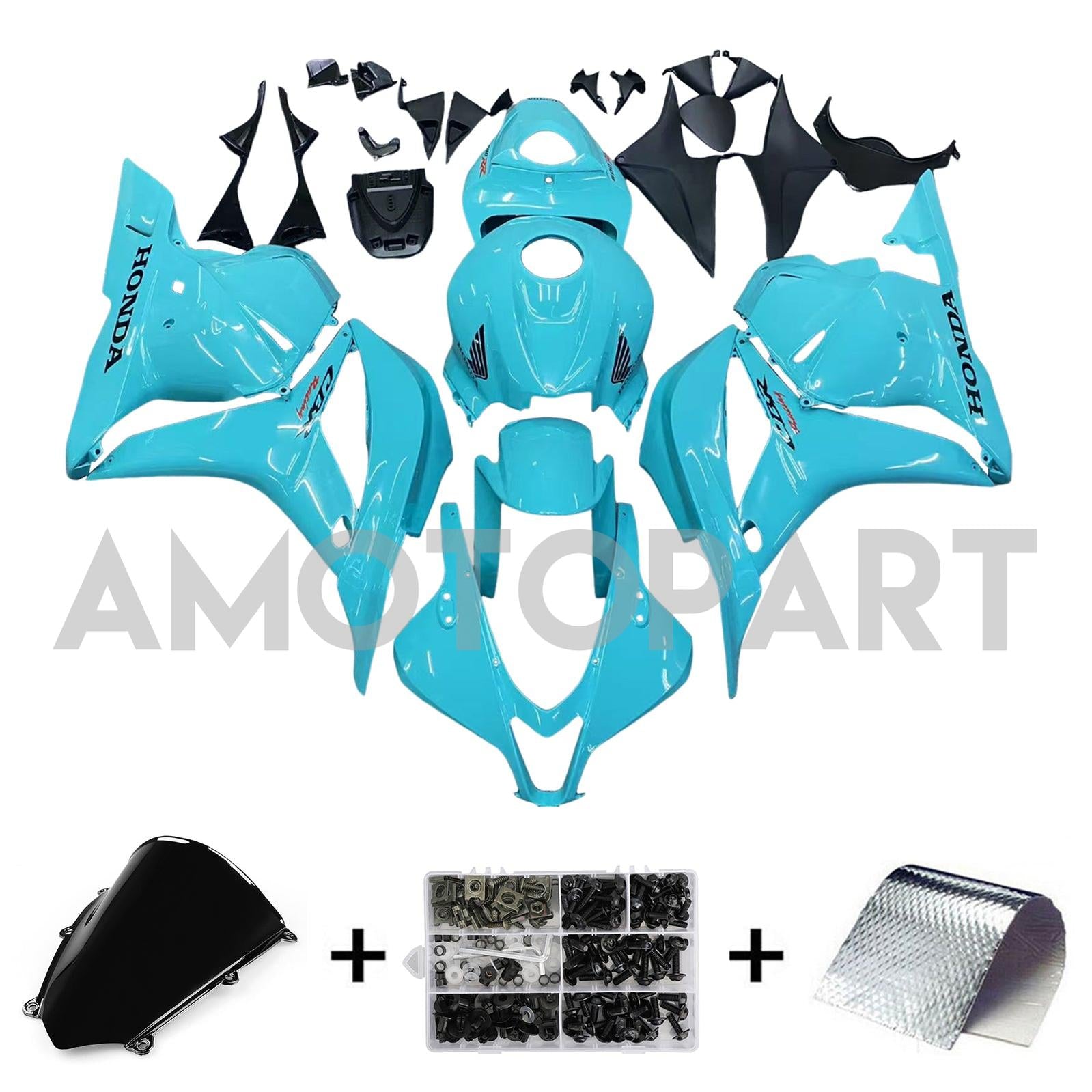 Amotopart 2009-2012 Honda CBR600RR Light Blue Fairing Kit