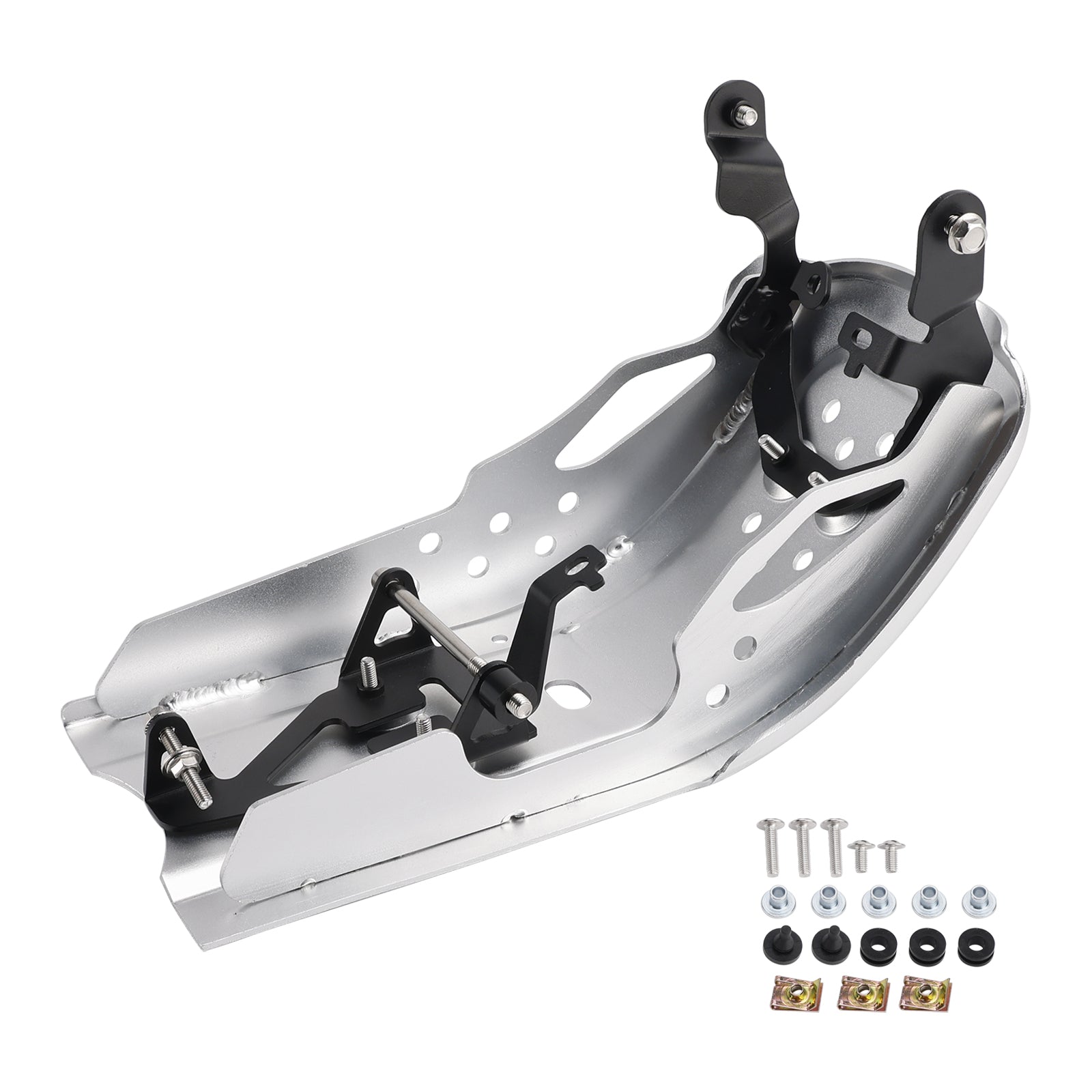 2024-2026 Speed 400 Scrambler 400 X Protector de cárter de aluminio Placa protectora plateada