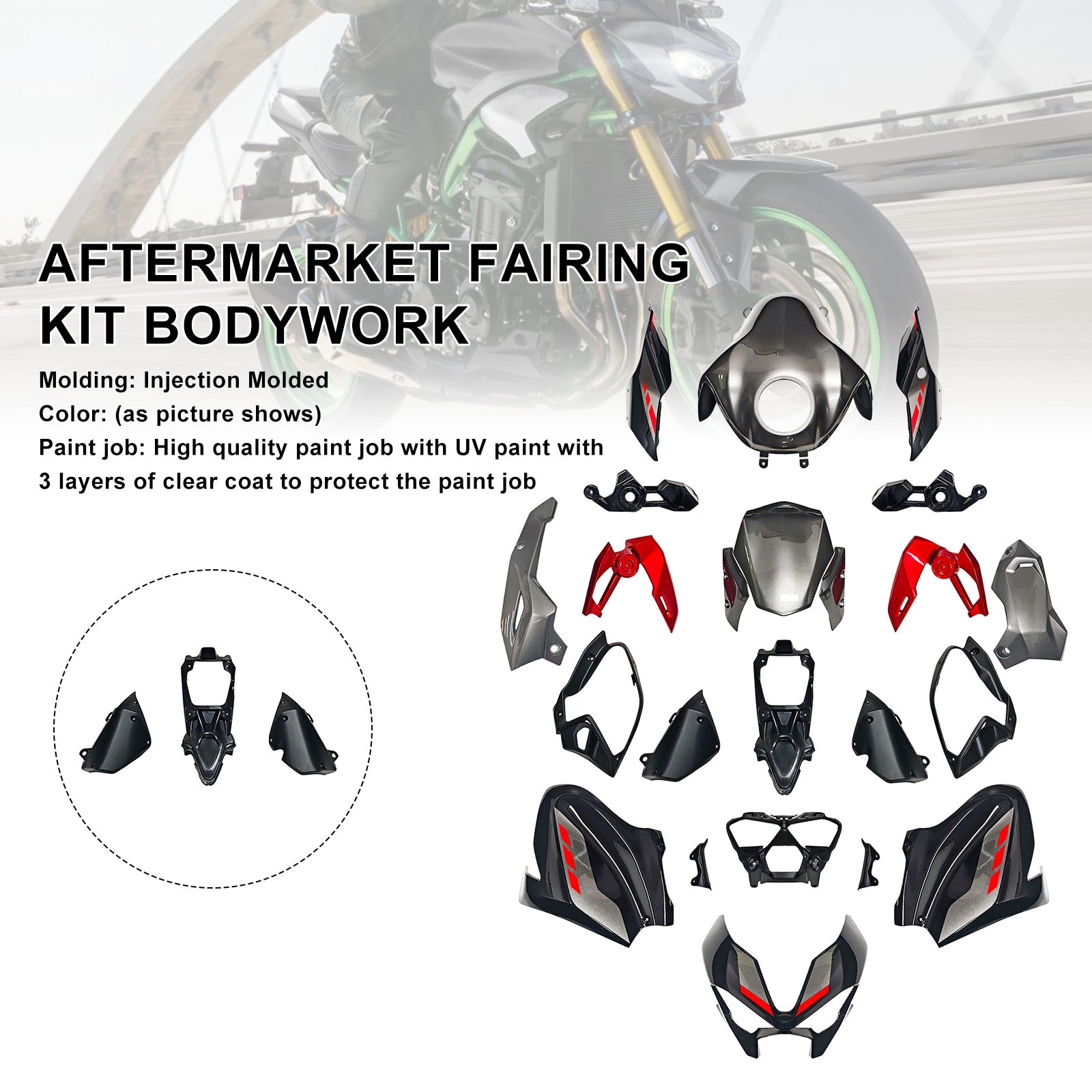Amotopart 2025–2026 Kawasaki Z900 Verkleidungsset-Kollektion
