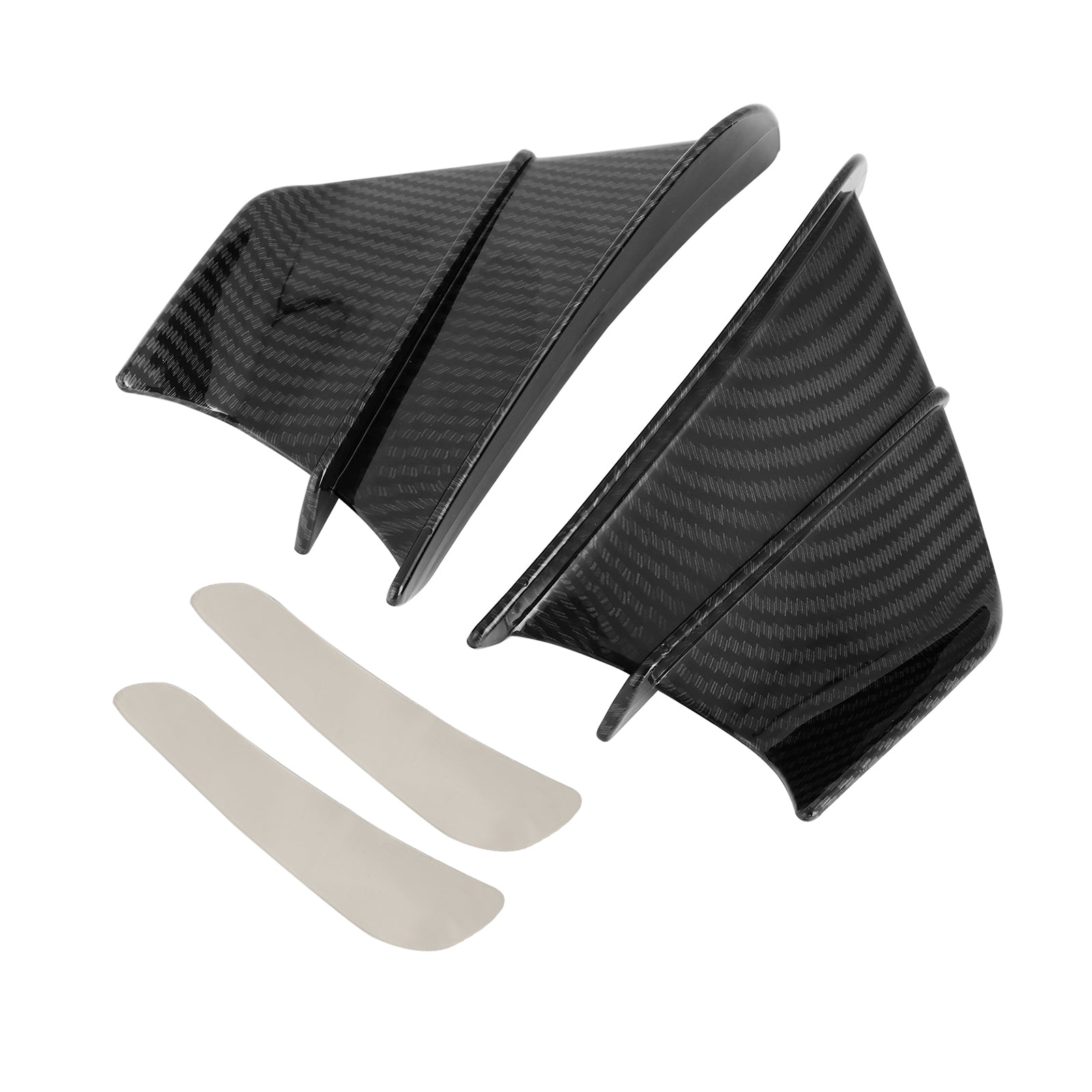 Winglet-Kit aerodinámico de aleta de viento, cubierta embellecedora de alerón para motocicleta Universal