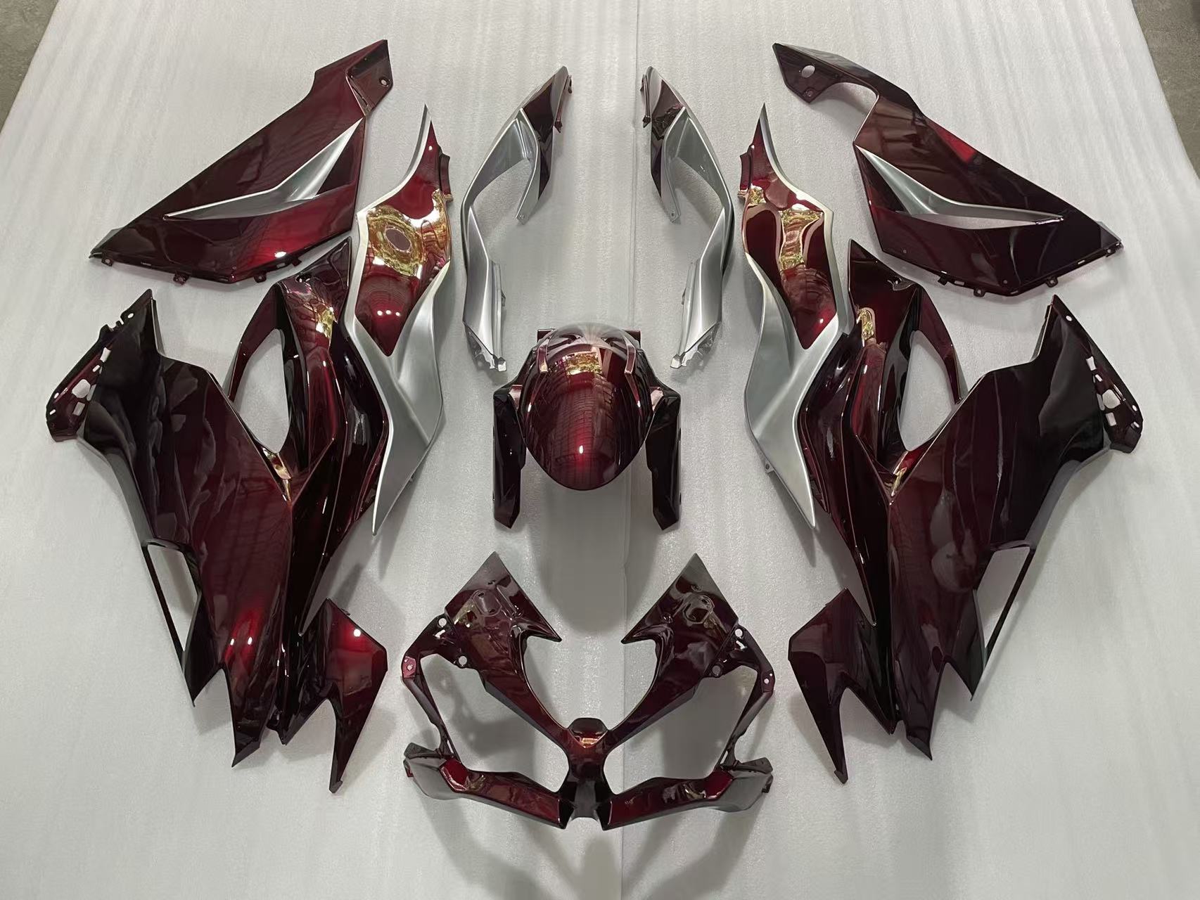 Amotopart Kawasaki 2019-2023 ZX6R Gloss Dark Red Fairing Kit