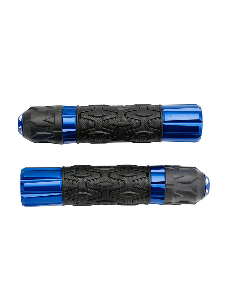 7/8"/22Mm Motorcycle Handle Bar Hand Grips Cnc Universal Red For Motorcycles Silver