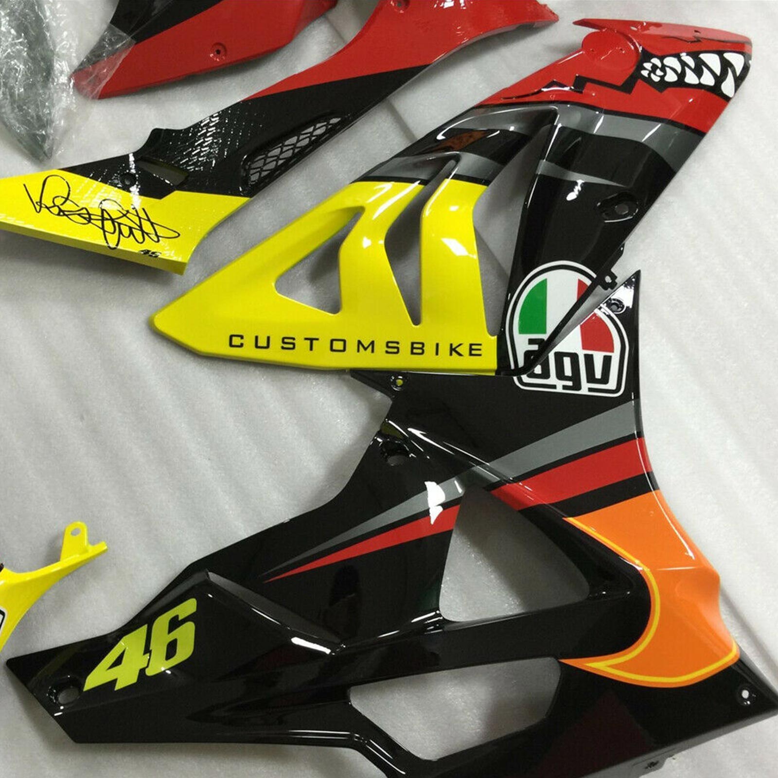 Amotopart 2009-2014 S1000RR BMW Yellow & Red Fairing Kit