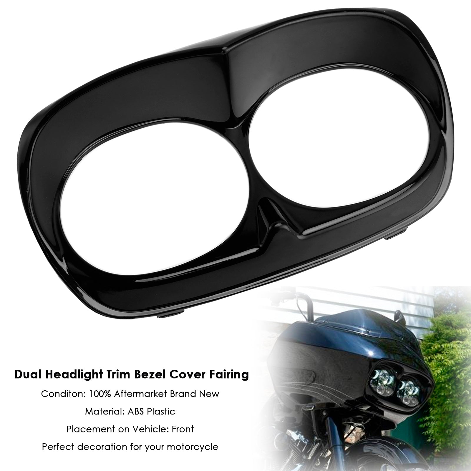 1998-2013 Road Glide Dual Headlight Trim Bezel Cover Fairing