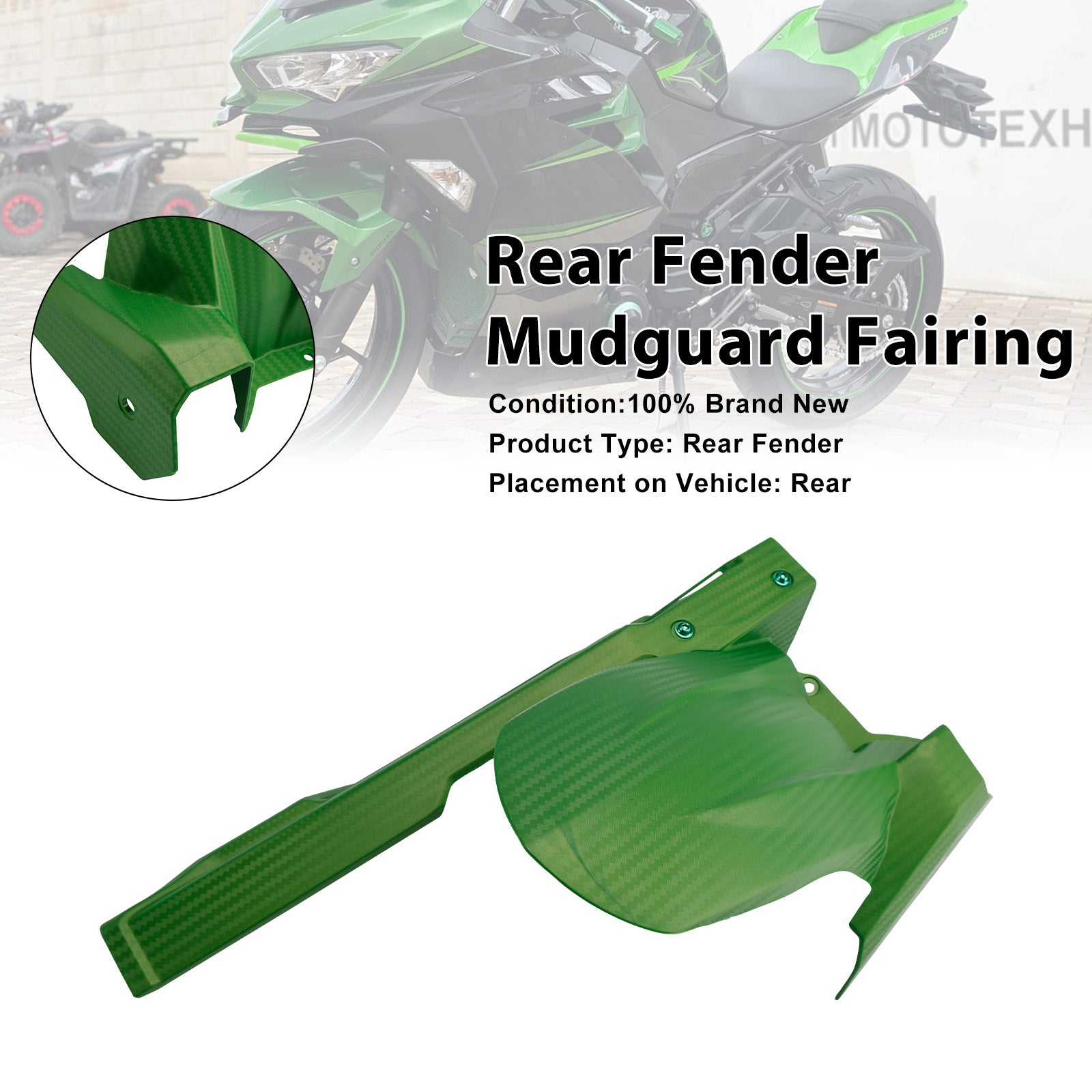 2018+ Kawasaki Ninja 400 Z400 Ninja 500 Z500 Heckfenderverkleidung
