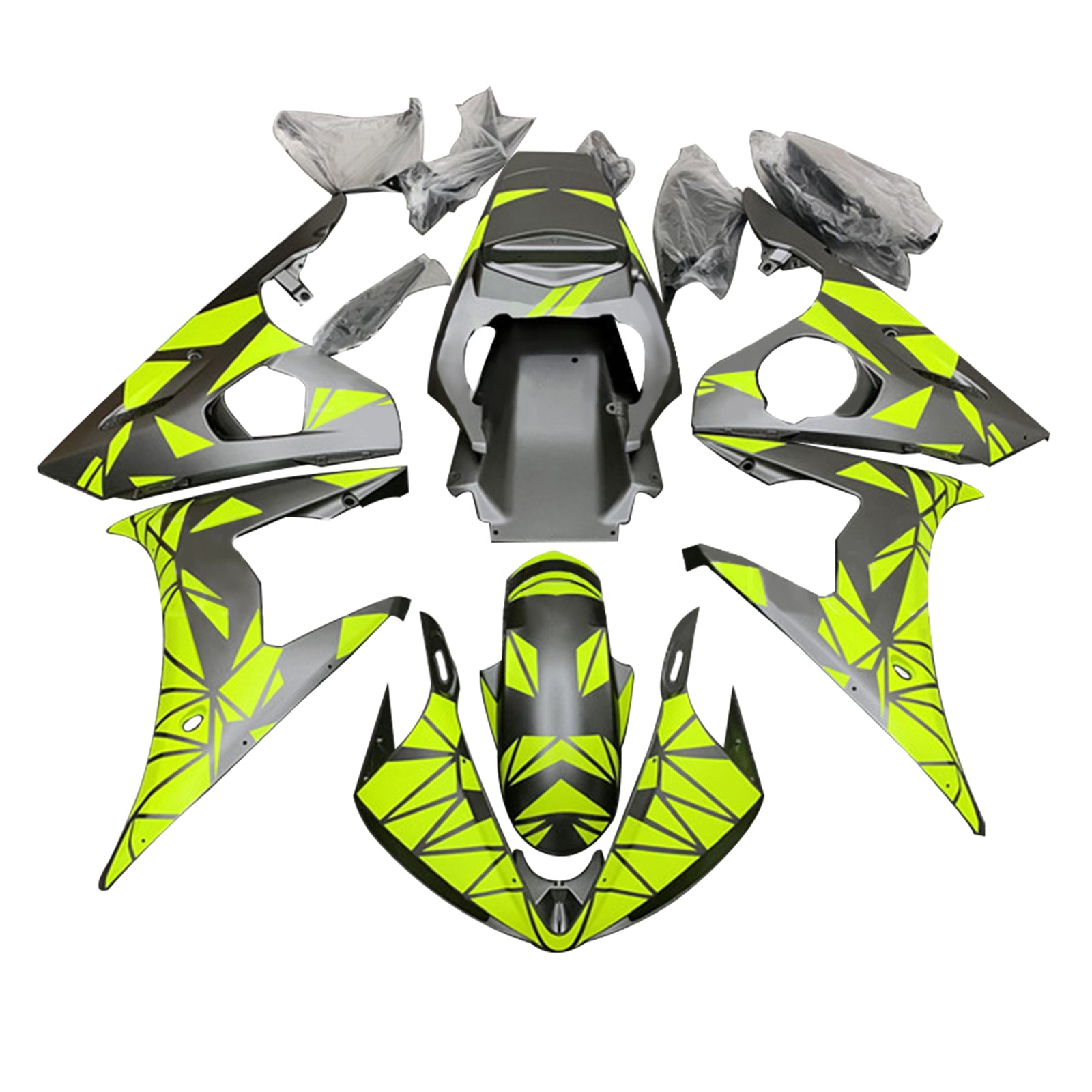 Amotopart 2005 YAMAHA YZF-R6 MATTE GEEL KUIST KIT