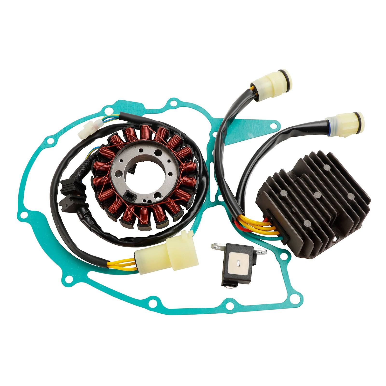 Stator + spänningsregulator + packning för Honda Sportrax 300EX 300X TRX300X 07-09