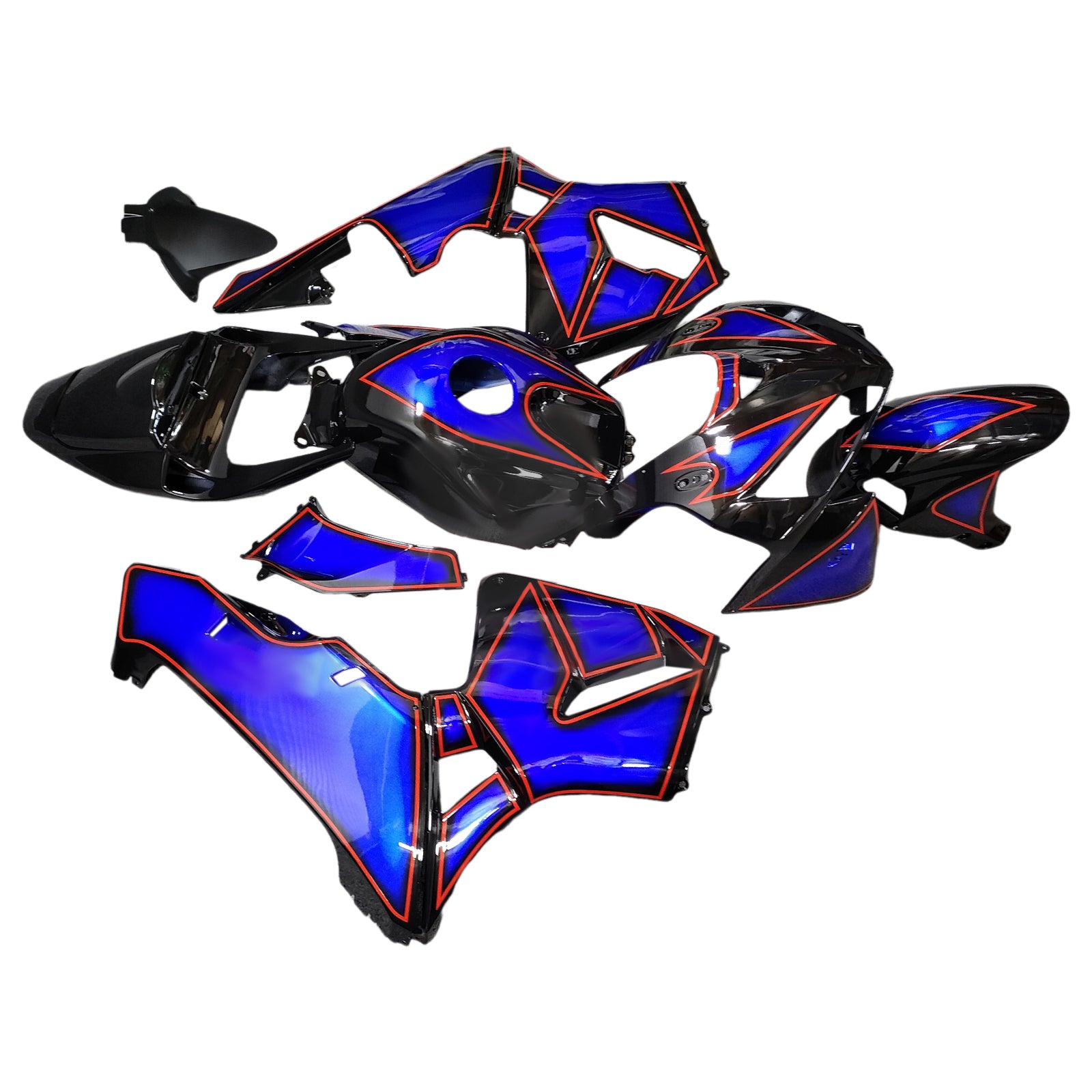 Amotopart 2005-2006 Honda CBR600RR Glossy Blue Black Dehnung Kit