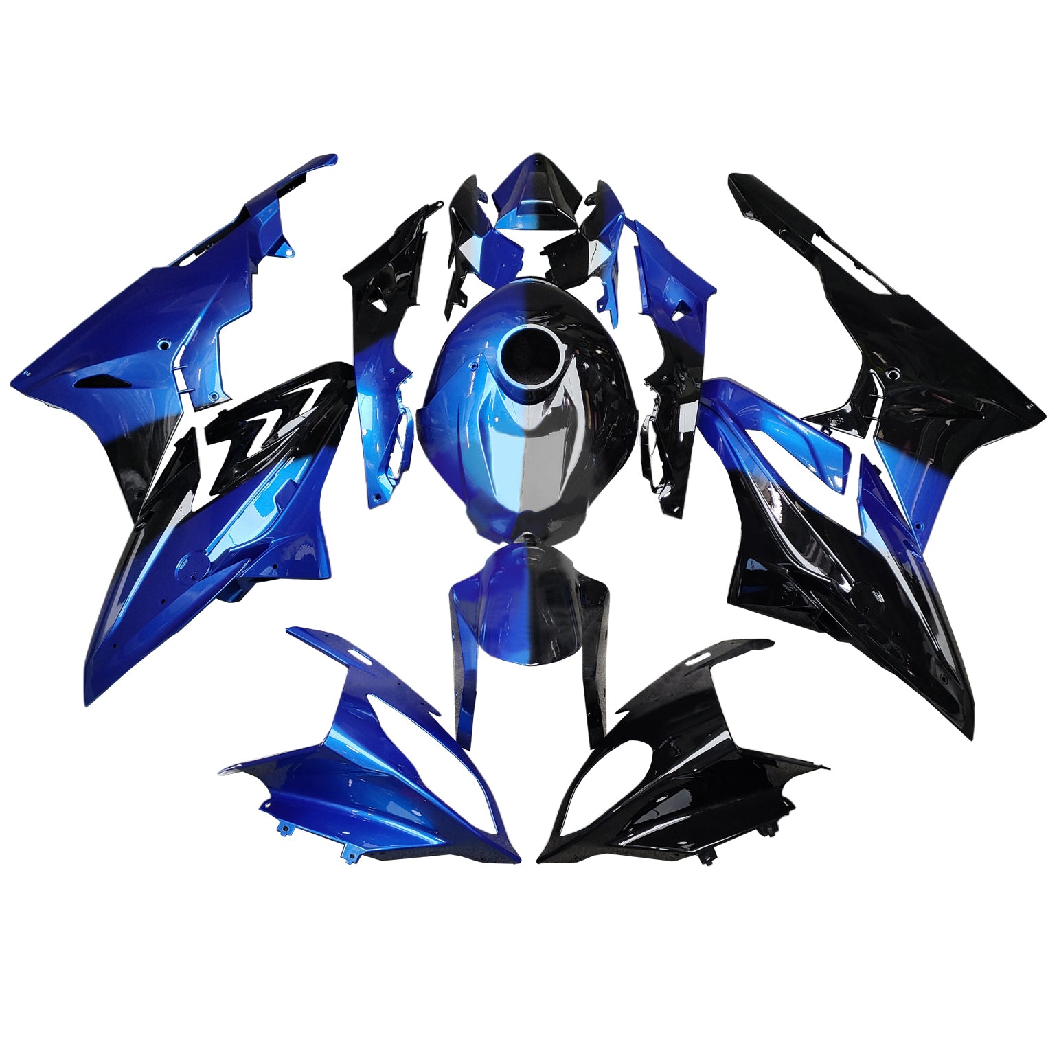 Amotopart 2017-2018 BMW S1000RR Glossy Black Blue Fairing Kit
