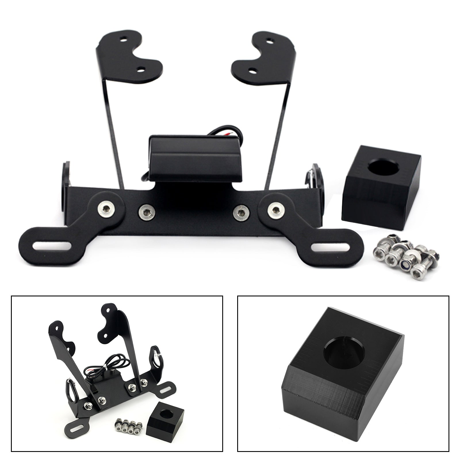 Registreringsskylthållare ramfäste för Yamaha MT-09 FZ-09 MT FZ 09 2017-2020