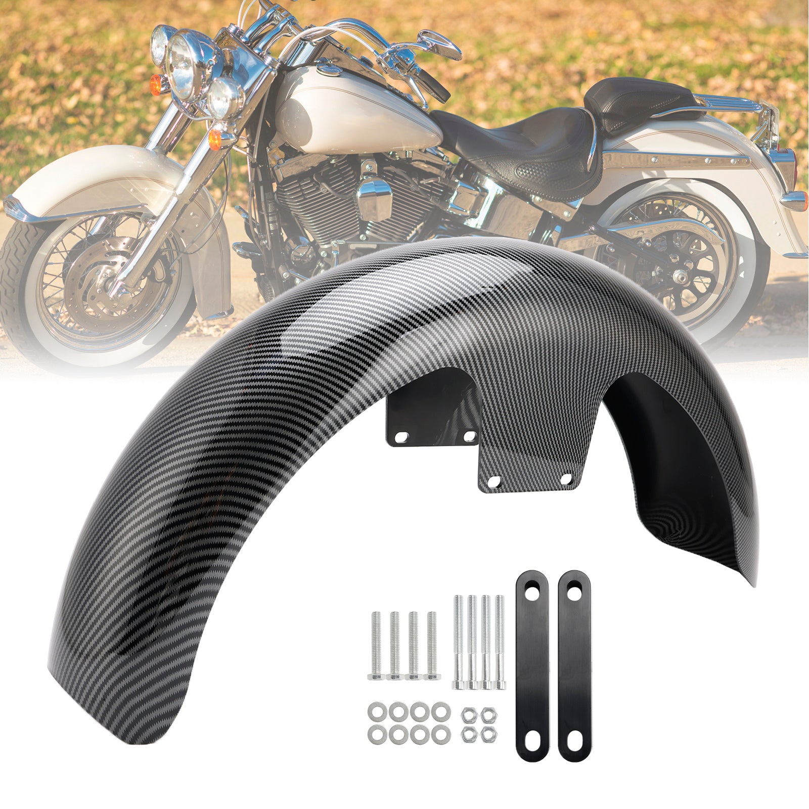 Touring Electra Street Road Glide Bag gers FLHT FLHR19" Wrap Front Fender ABS