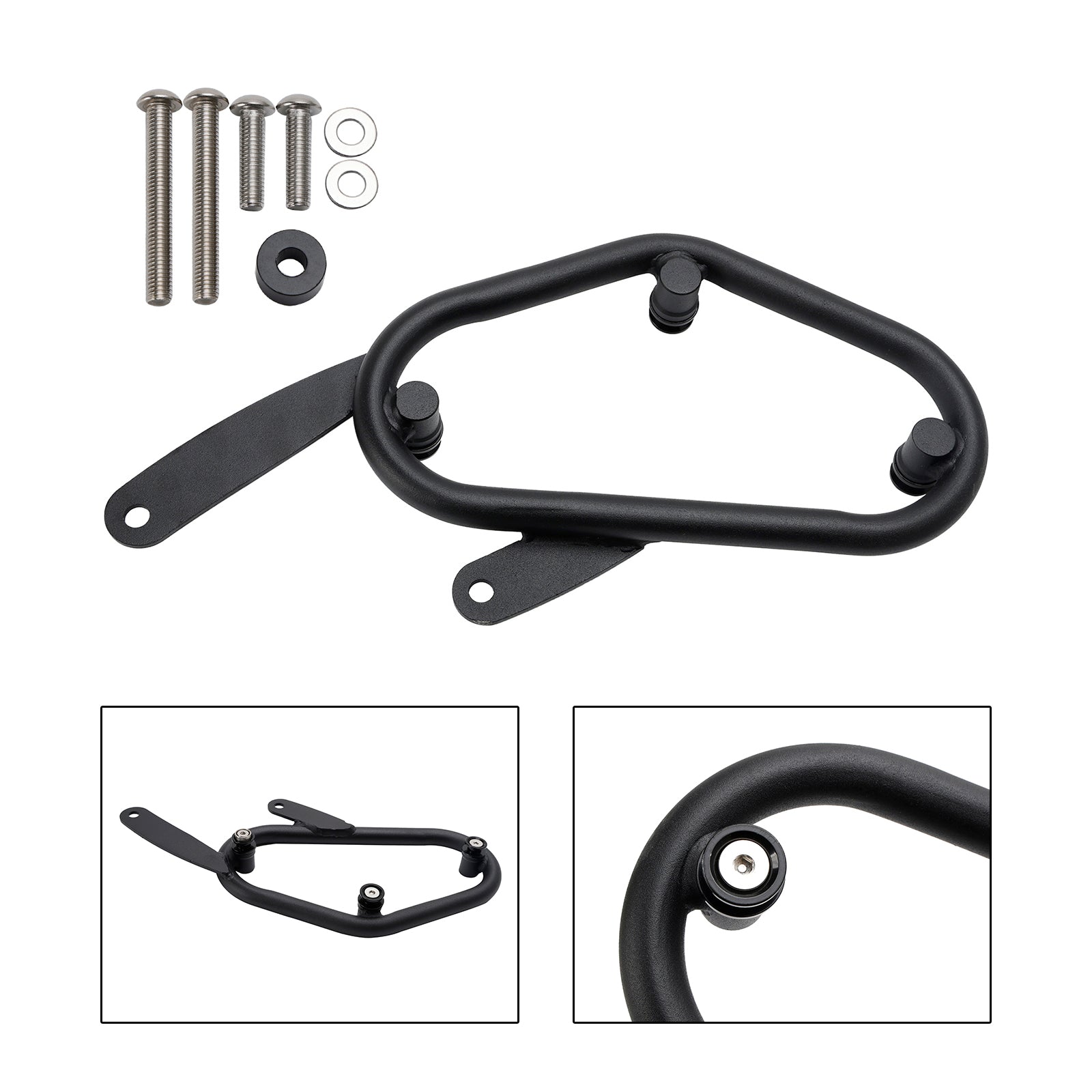 ブラックサドルバッグサポート取付ブラケット左ホンダ Cl300 Cl500 2023-2024