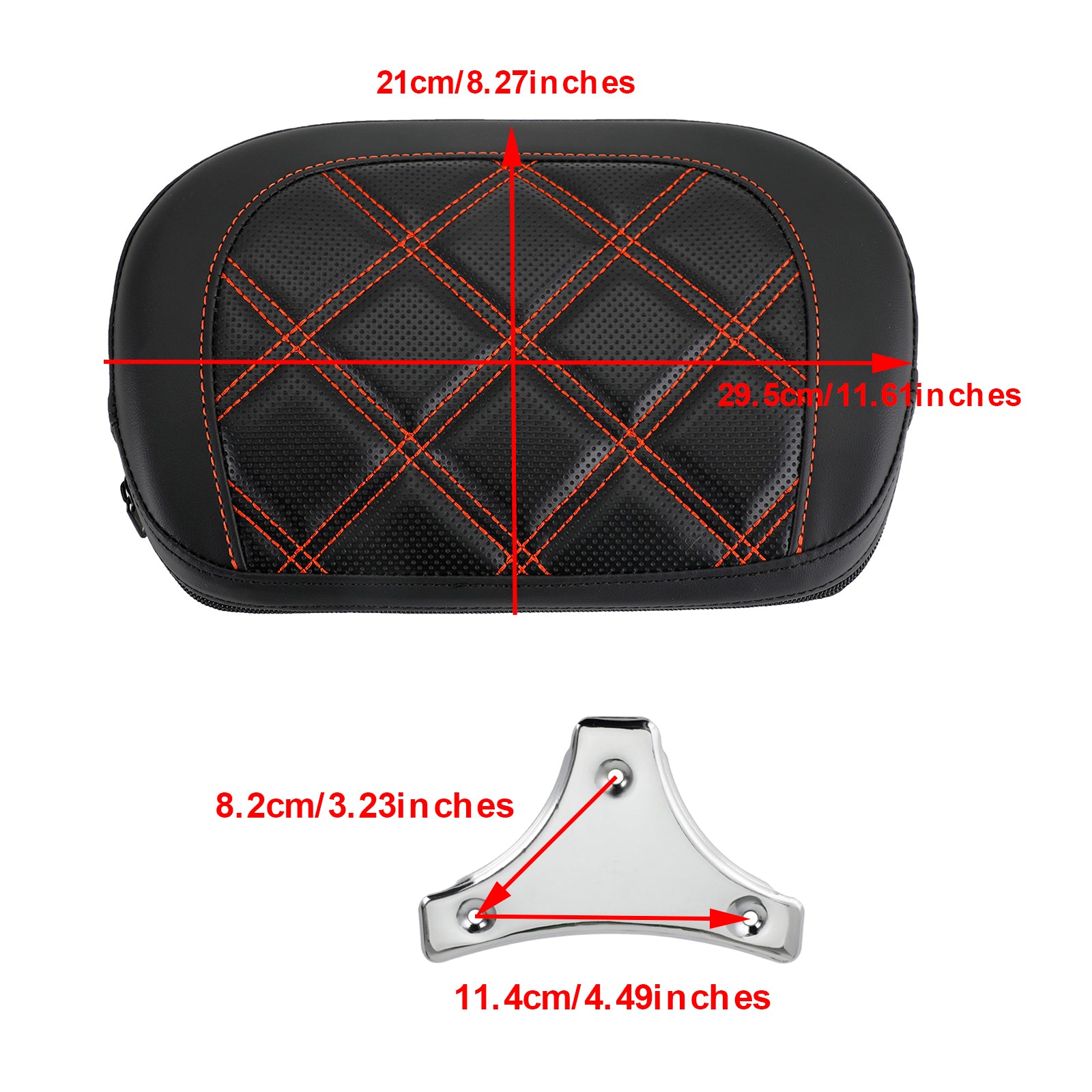 Driver Rider Sissy Bar Seat Backrest Pad for CVO Street Glide FLHXSE 2015-2021