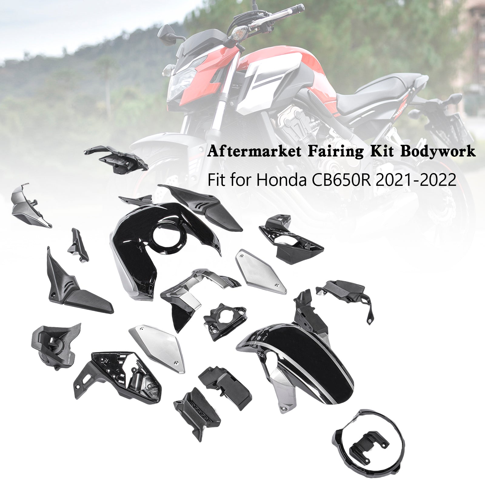 Amotopart (21-23) Zestaw Fairing Honda CB650R