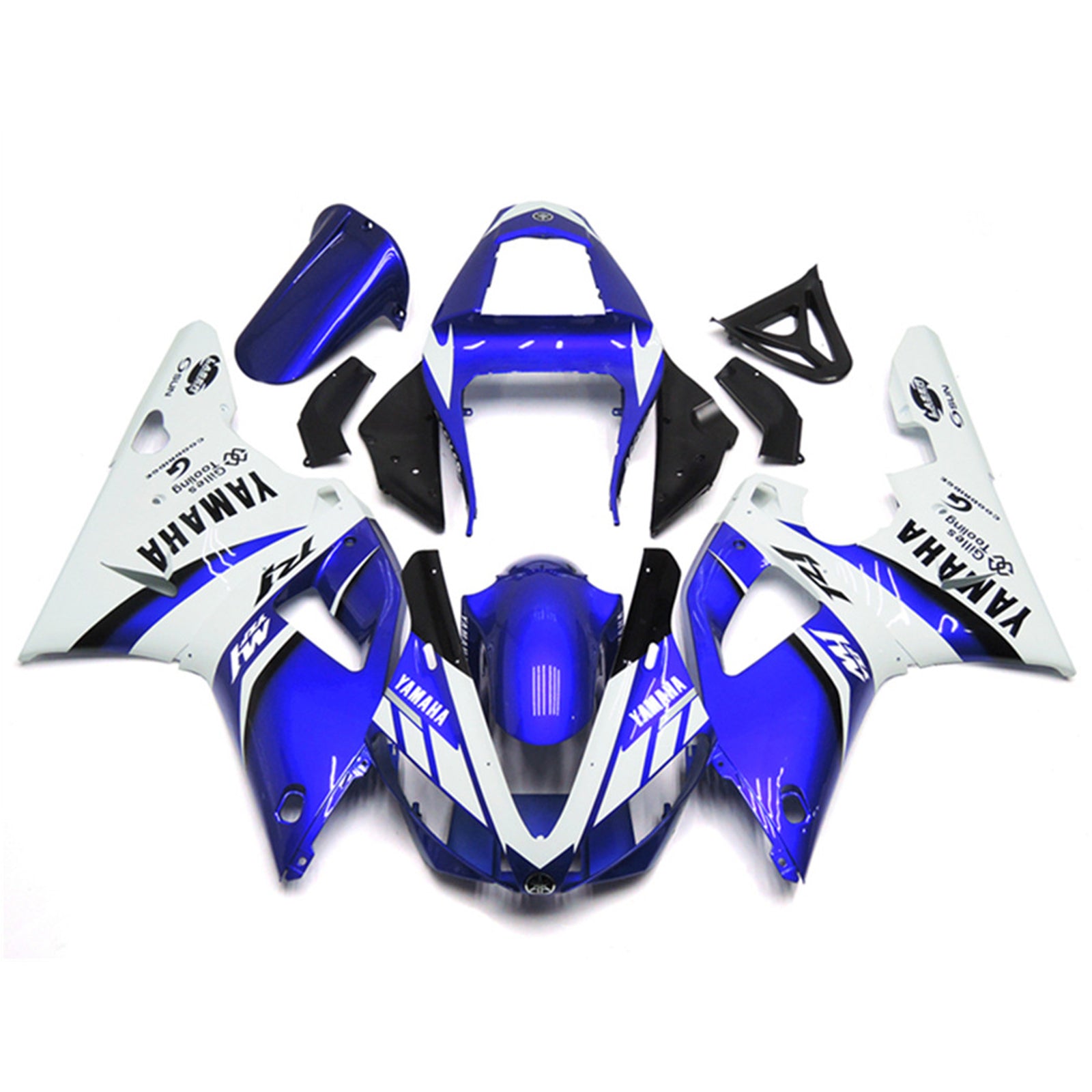 Amotopart 1998-1999 Yamaha YZF 1000 R1 Blue & White Style2 Fairing Kit
