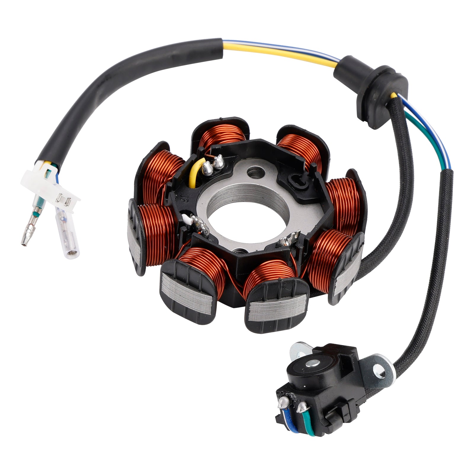 Modenas Kriss 120 Field Coil 8 Coil - 4 Wire - Stator Assy