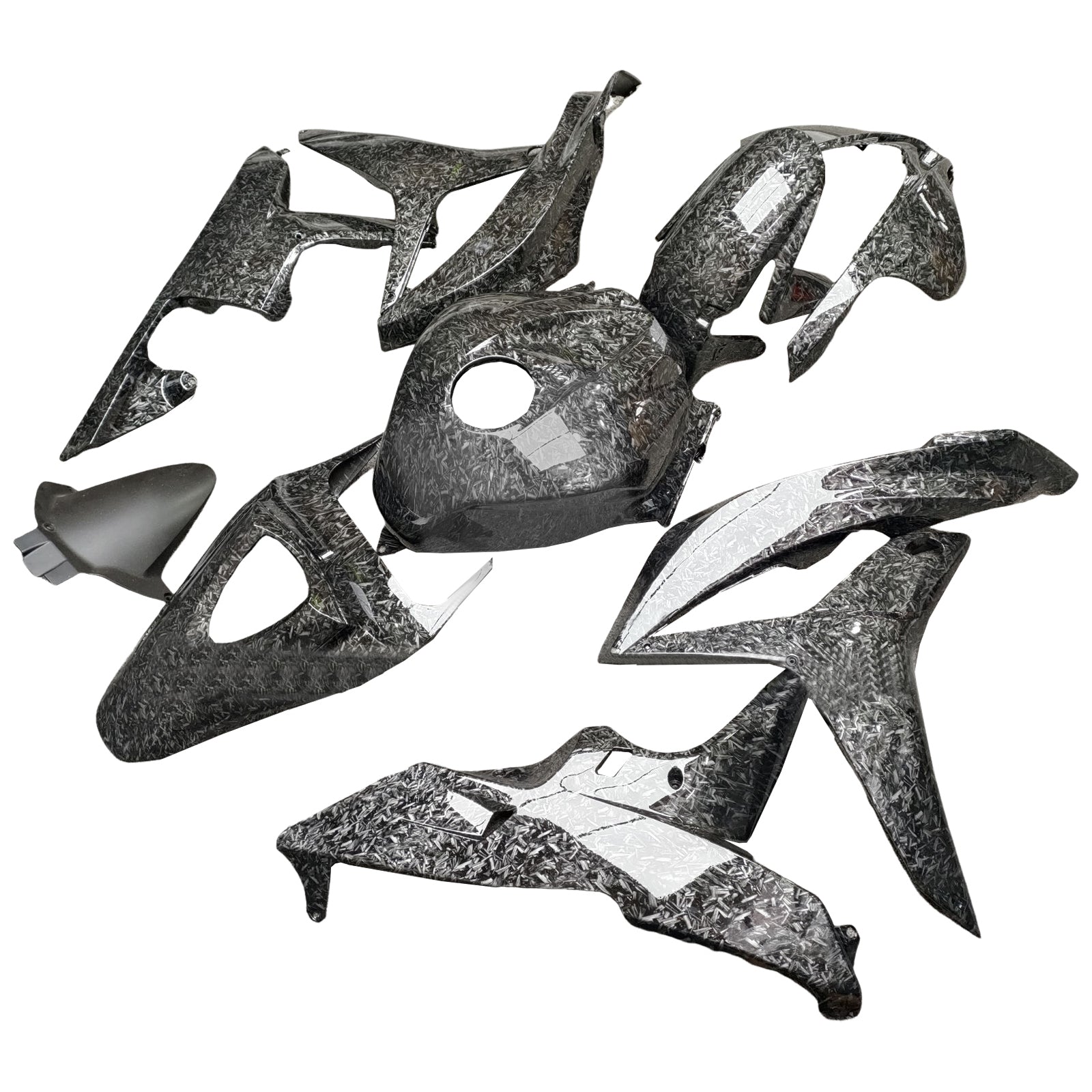 Amotopart 2007-2008 Honda CBR600RR Forged Carbon Fiber Patterns Fairing Kit