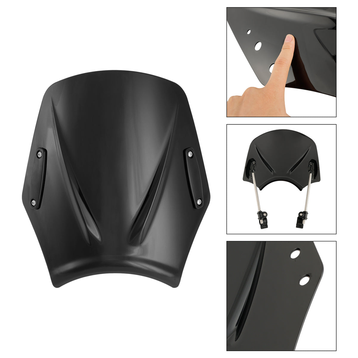 Motorrad mit 22 mm/7/8 Zoll Lenker Windschutzscheibe Windschutzscheibe Universal