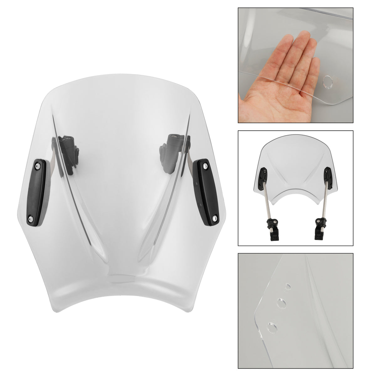 Motorrad mit 22 mm/7/8 Zoll Lenker Windschutzscheibe Windschutzscheibe Universal