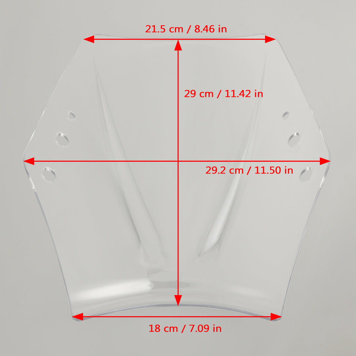 Motorrad mit 22 mm/7/8 Zoll Lenker Windschutzscheibe Windschutzscheibe Universal