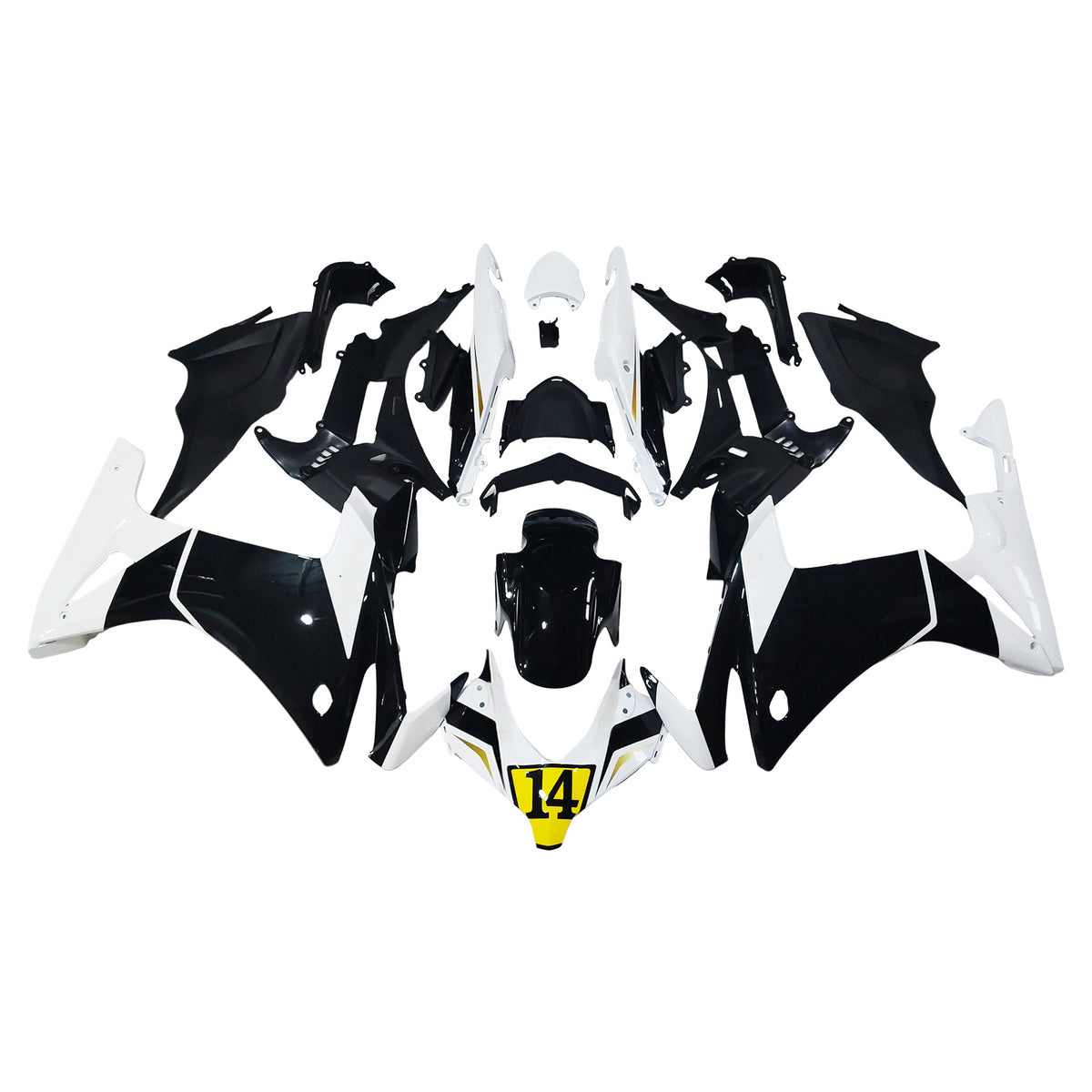 Amotopart 2013-2015 Honda CBR500R Black White Fairing Kit