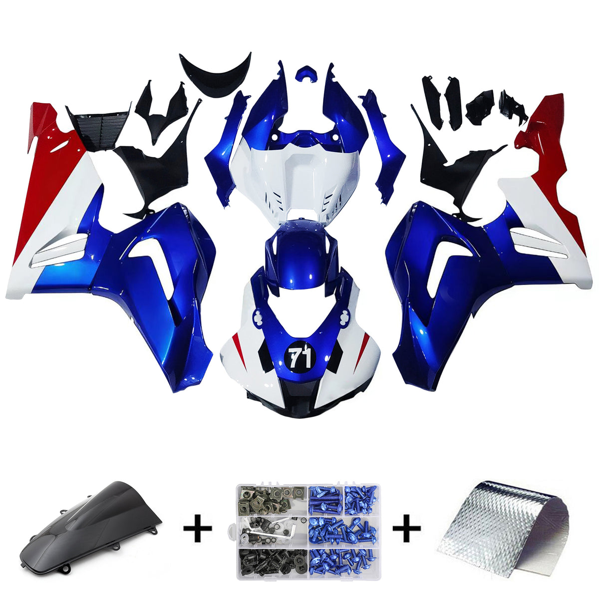 Amotopart 2020-2023 Honda CBR1000RR-R Red White Black Blue Fairing Kit