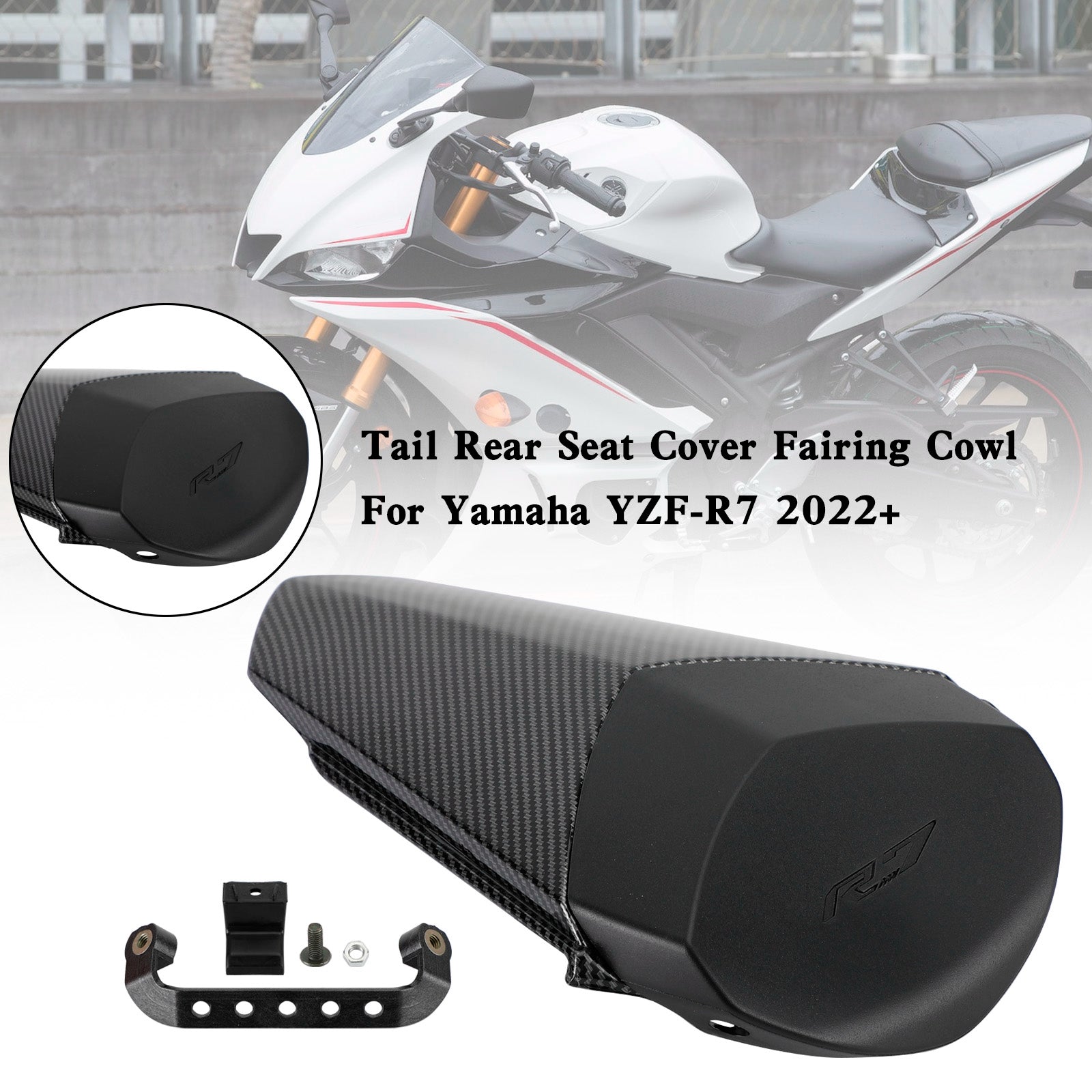 22-25 YAMAHA YZF R7 Tail Rear Seat Cover Fairing Cowl