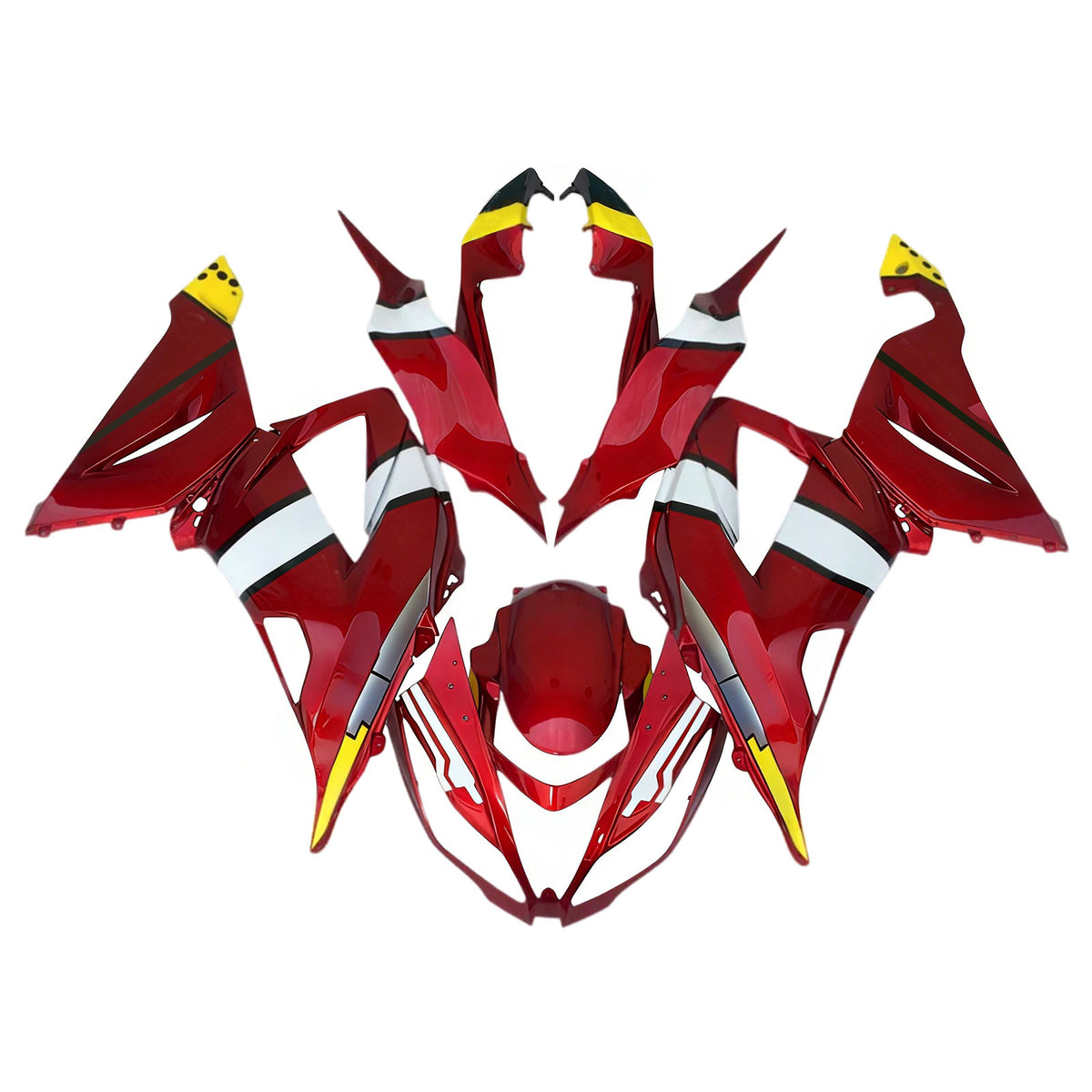 Amotopart 2013-2018 Kawasaki ZX-6R 636 wit rood grijs kuipset