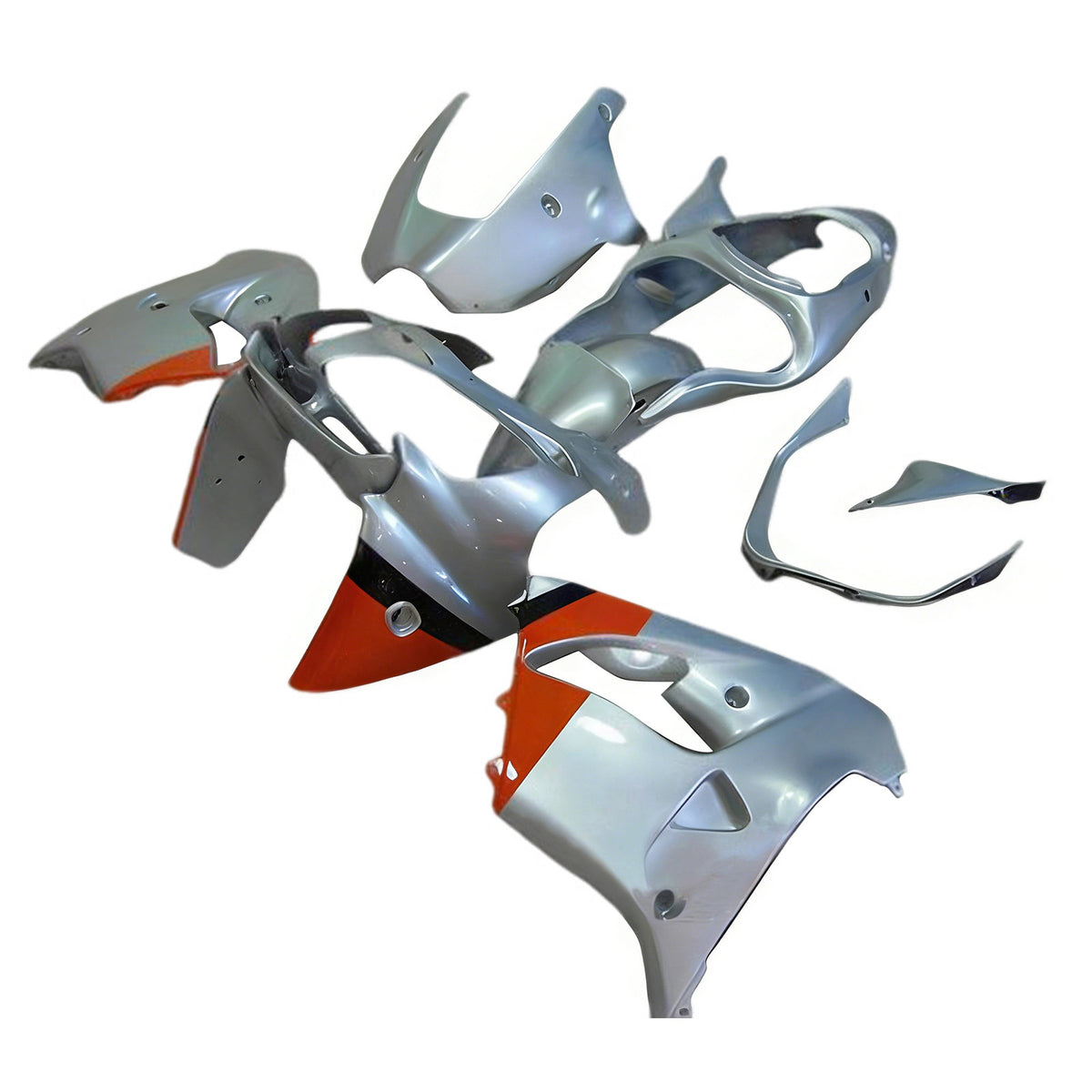 Amotopart 2000-2001 Kawasaki ZX-9R Gray Blue Red White Fairing Kit