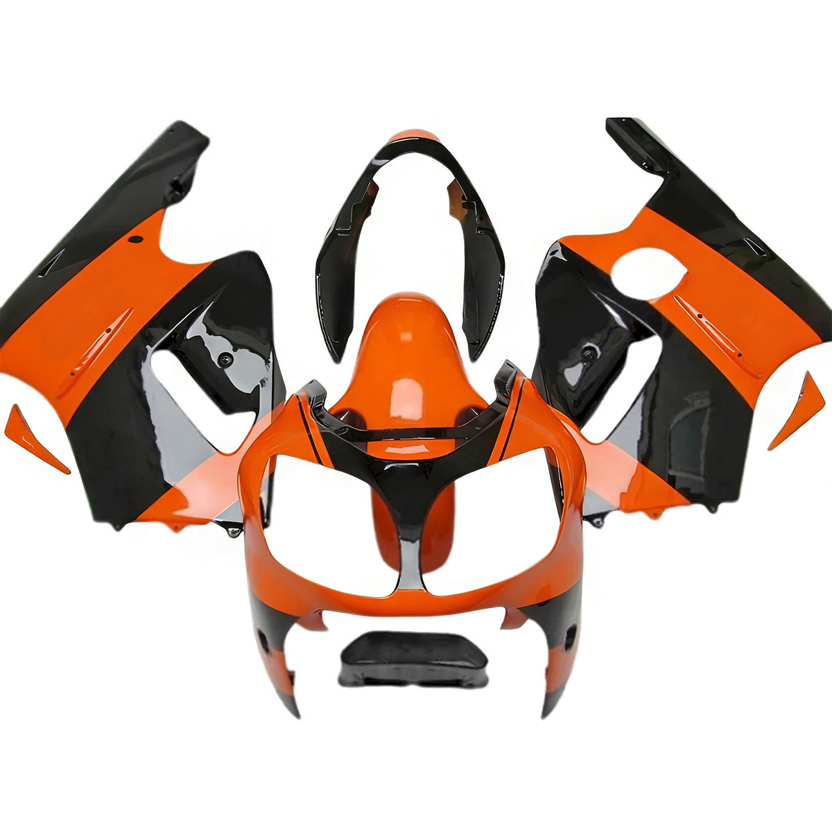 Amotopart 2000-2001 Kawasaki ZX-12R Sort Orange Hvid Fairing Kit