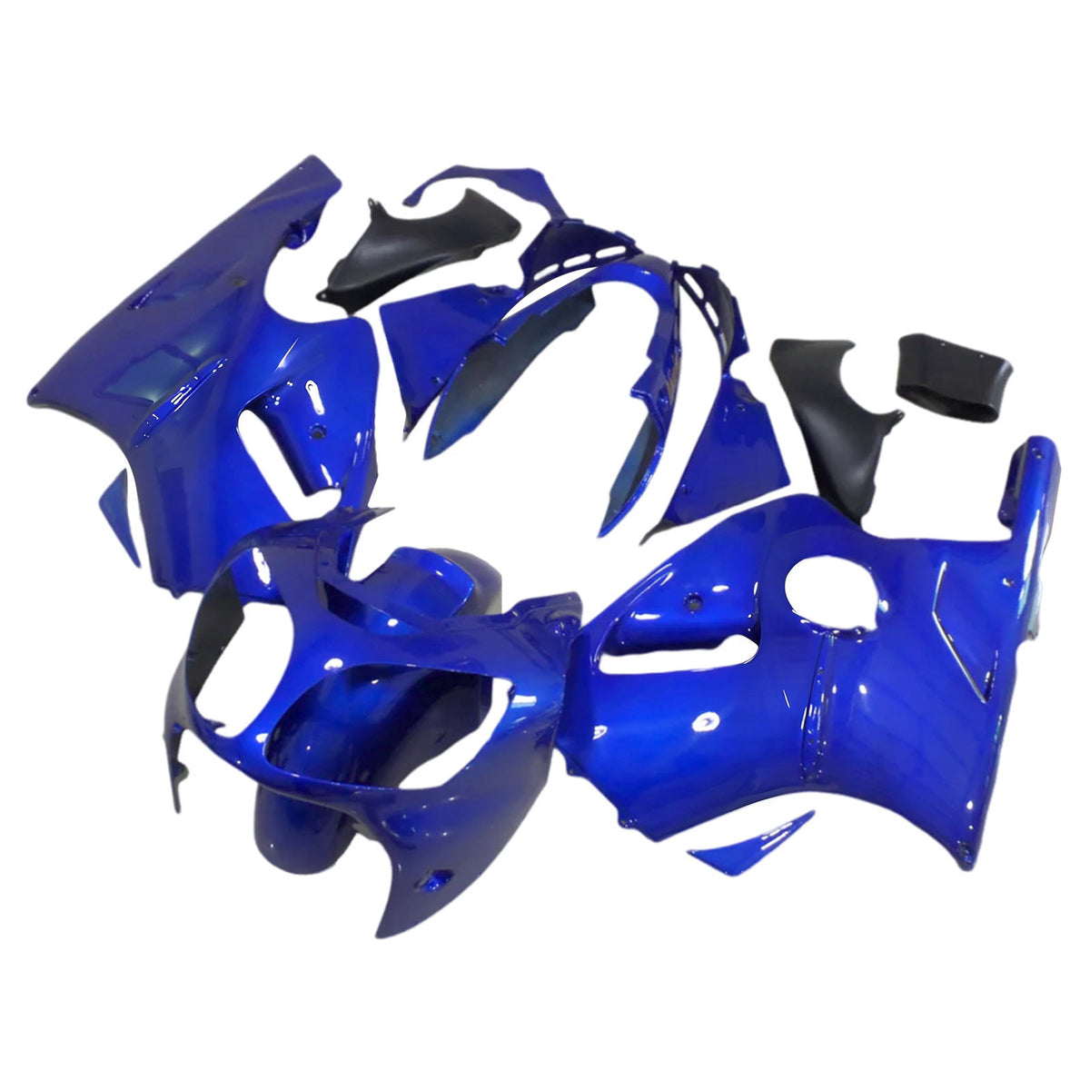 Amotopart 2000-2001 Kawasaki ZX-12R White Blue Fairing Kit