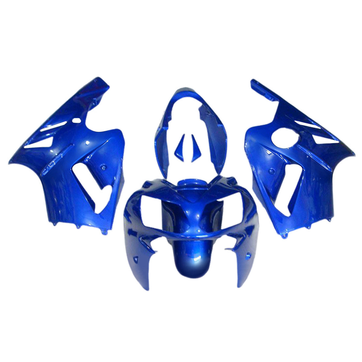 Amotopart 2002-2005 Kawasaki ZX-12R White Blue Fairing Kit
