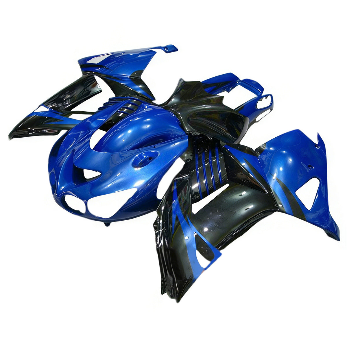 Amotopart 2006-2011 Kawasaki ZX-14R ZZR1400 White Blue Black Fairing Kit