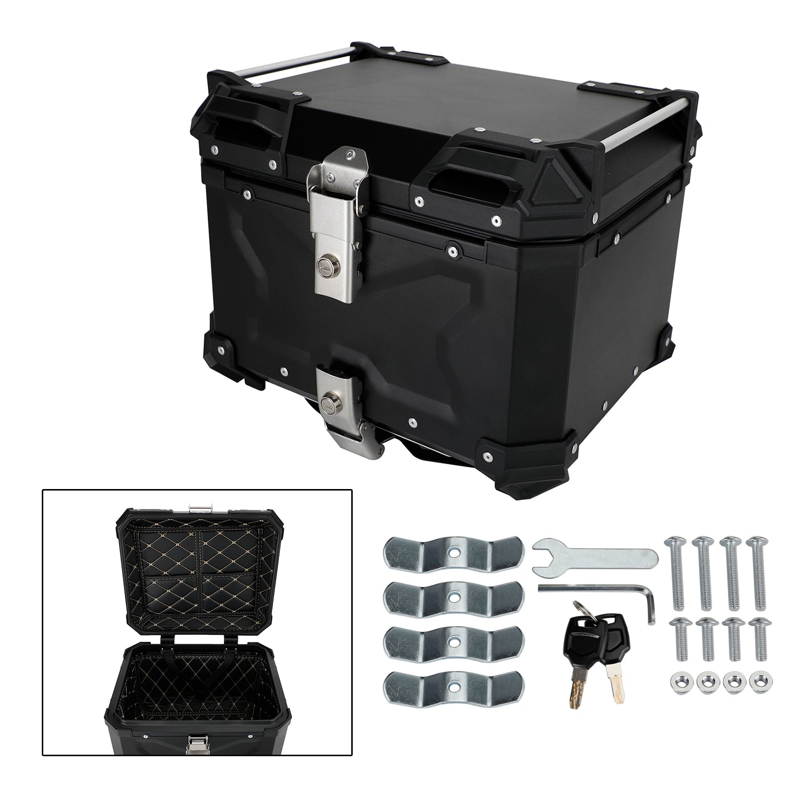 BMW R1200GS R1250GS F750GS 65L PACK TRUNK TRUNK PLAX TOP BAGAGE Pudełko Universal