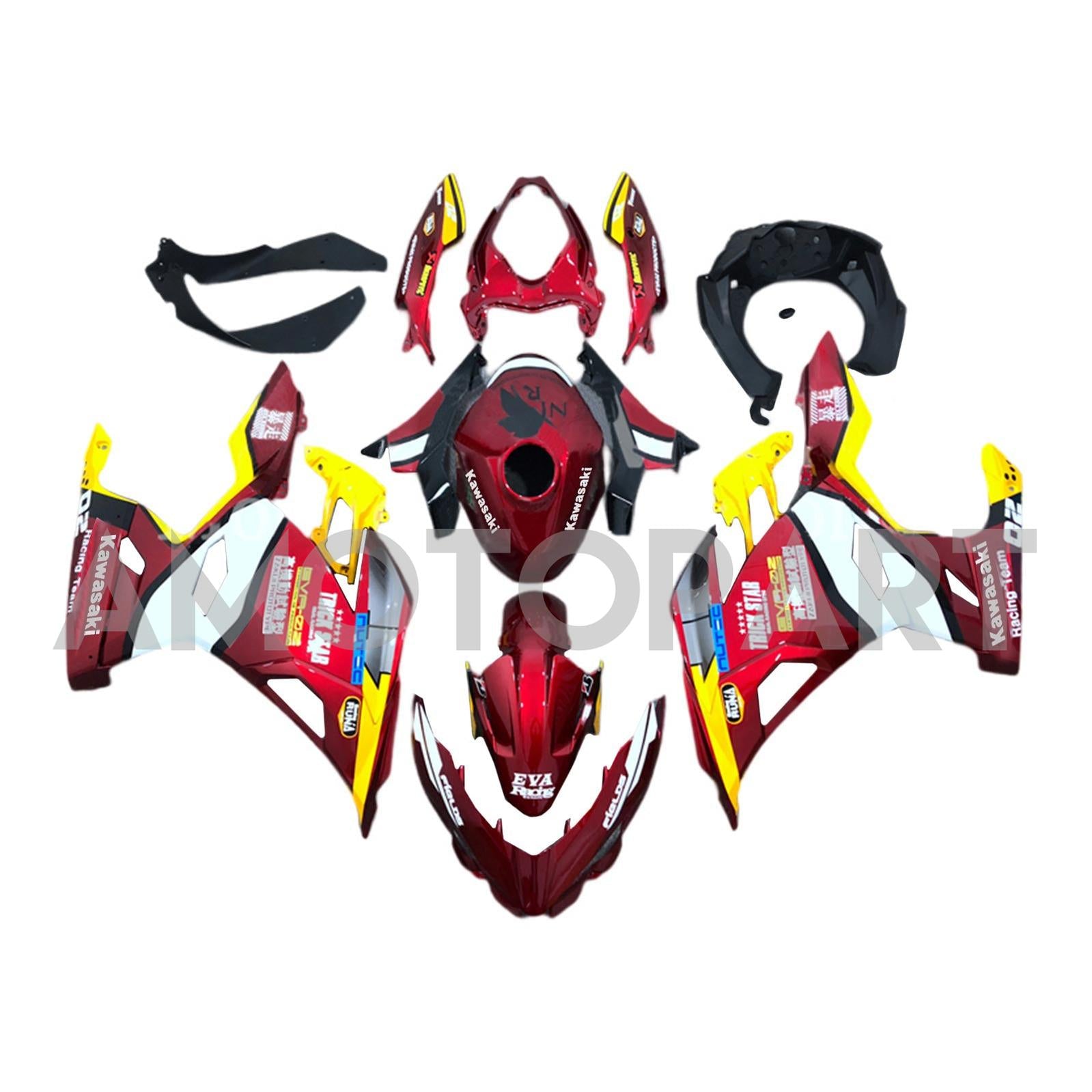 Amotopart 2018-2024 Kawasaki EX400/Ninja400 Fairing Kit Collection One