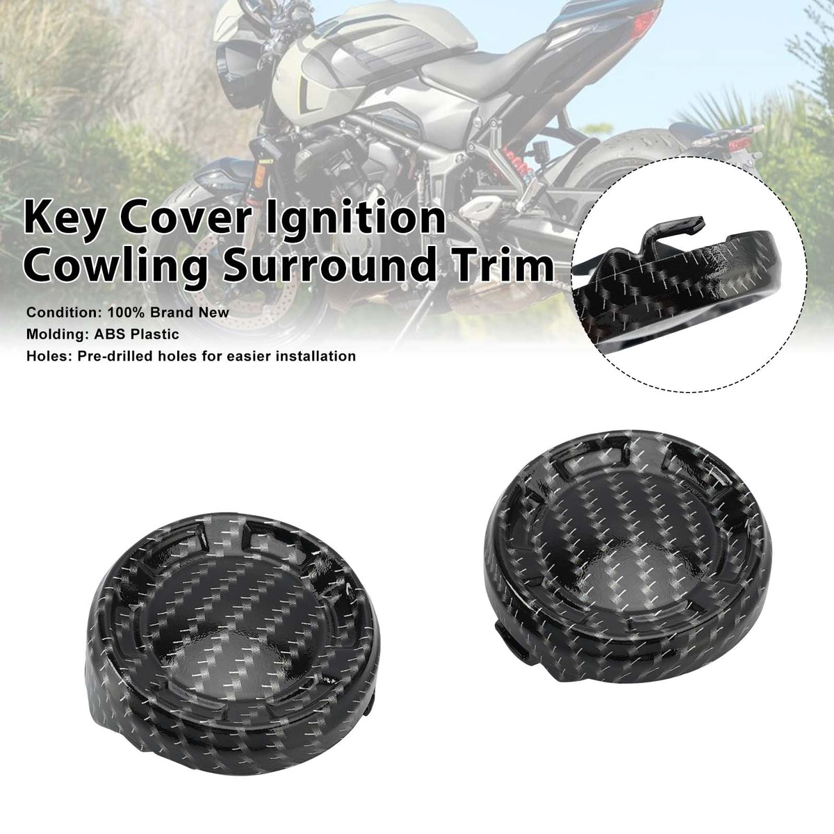 660 22-25 800 25-27 Trident Key Cover Ignition Cowling Surround Trim