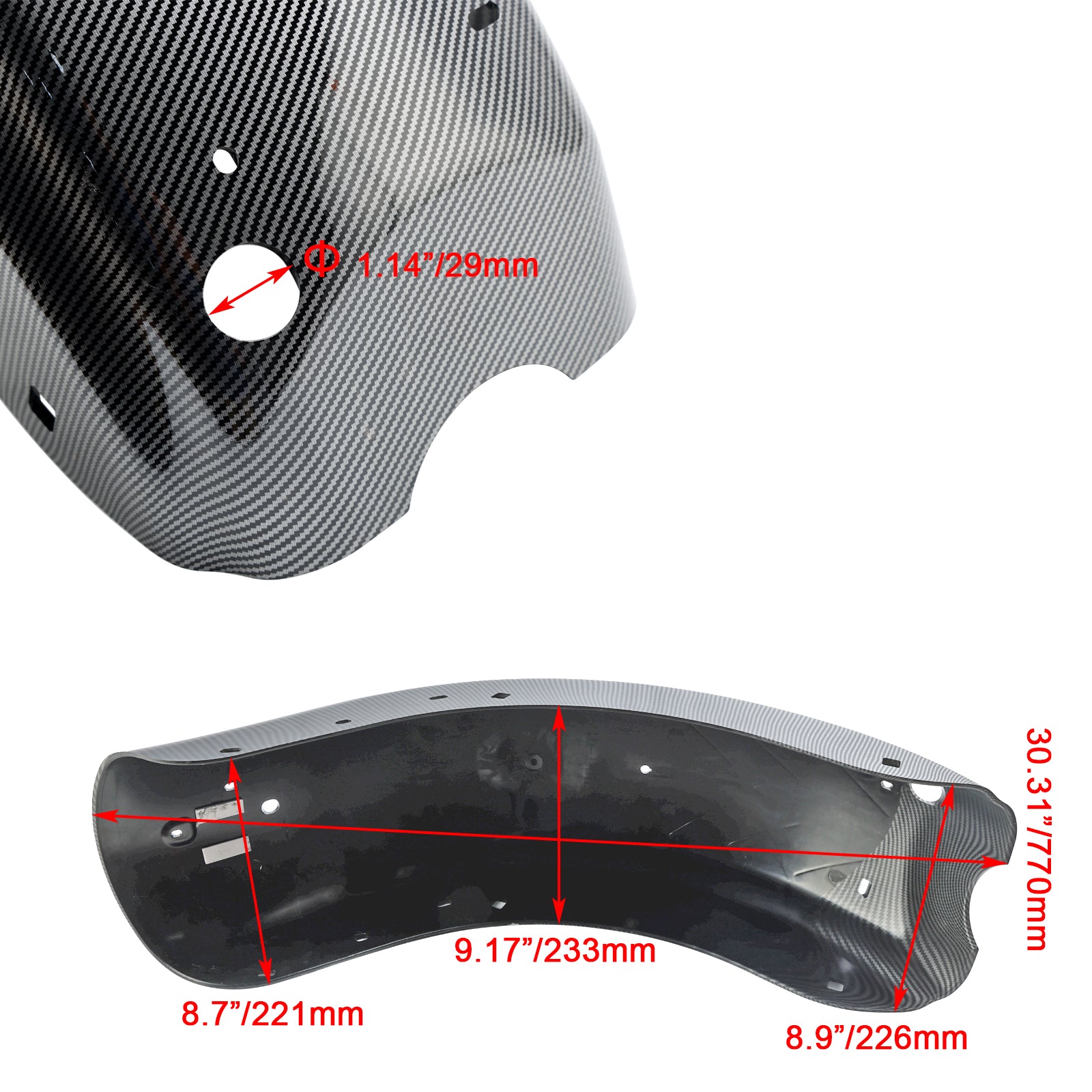 Carenatura parafango parafango posteriore Harley Touring Electra Street Road Glide 2009-2024