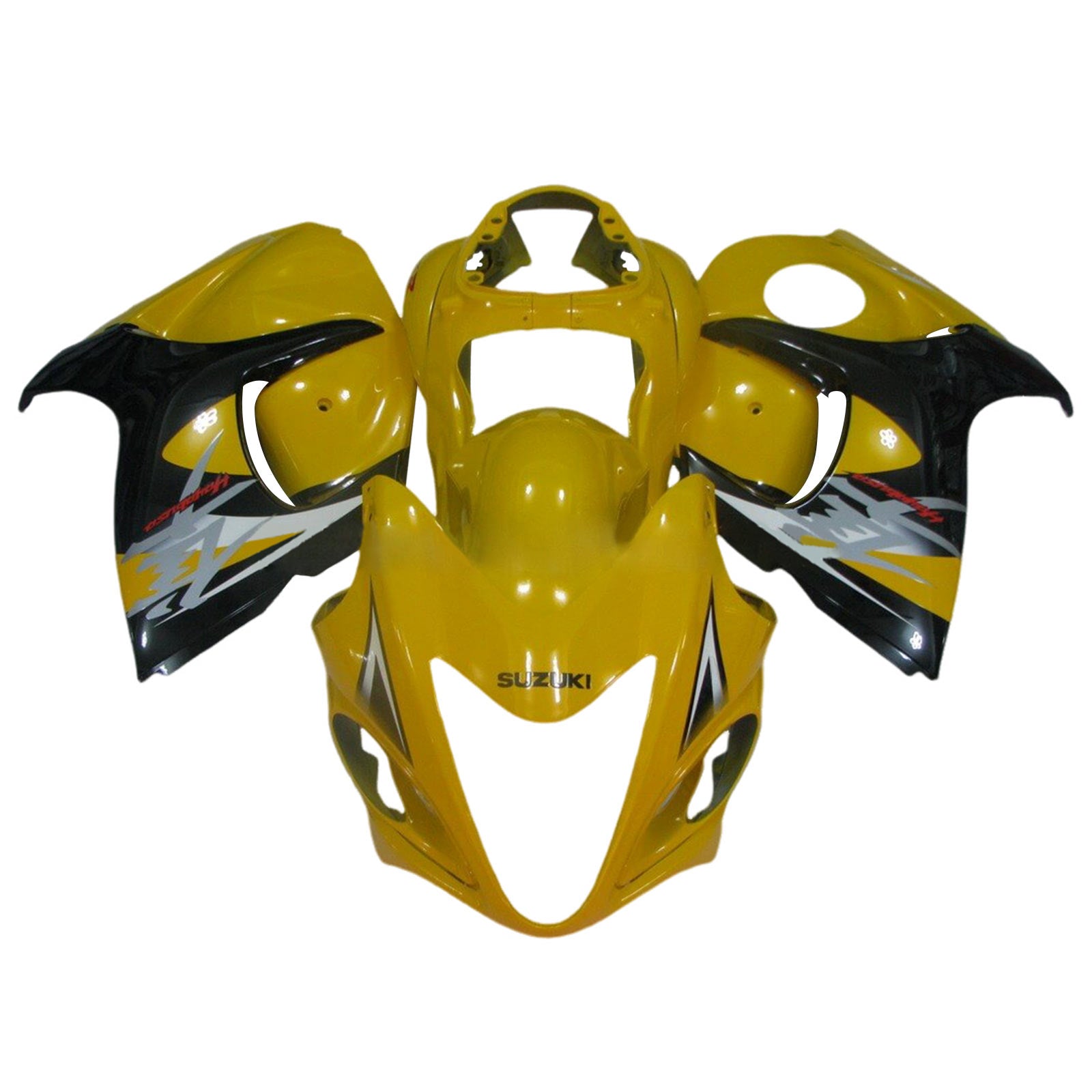 Amotopart 2008-2020 GSX1300R Hayabusa Suzuki Yellow & Black Fairing Kit