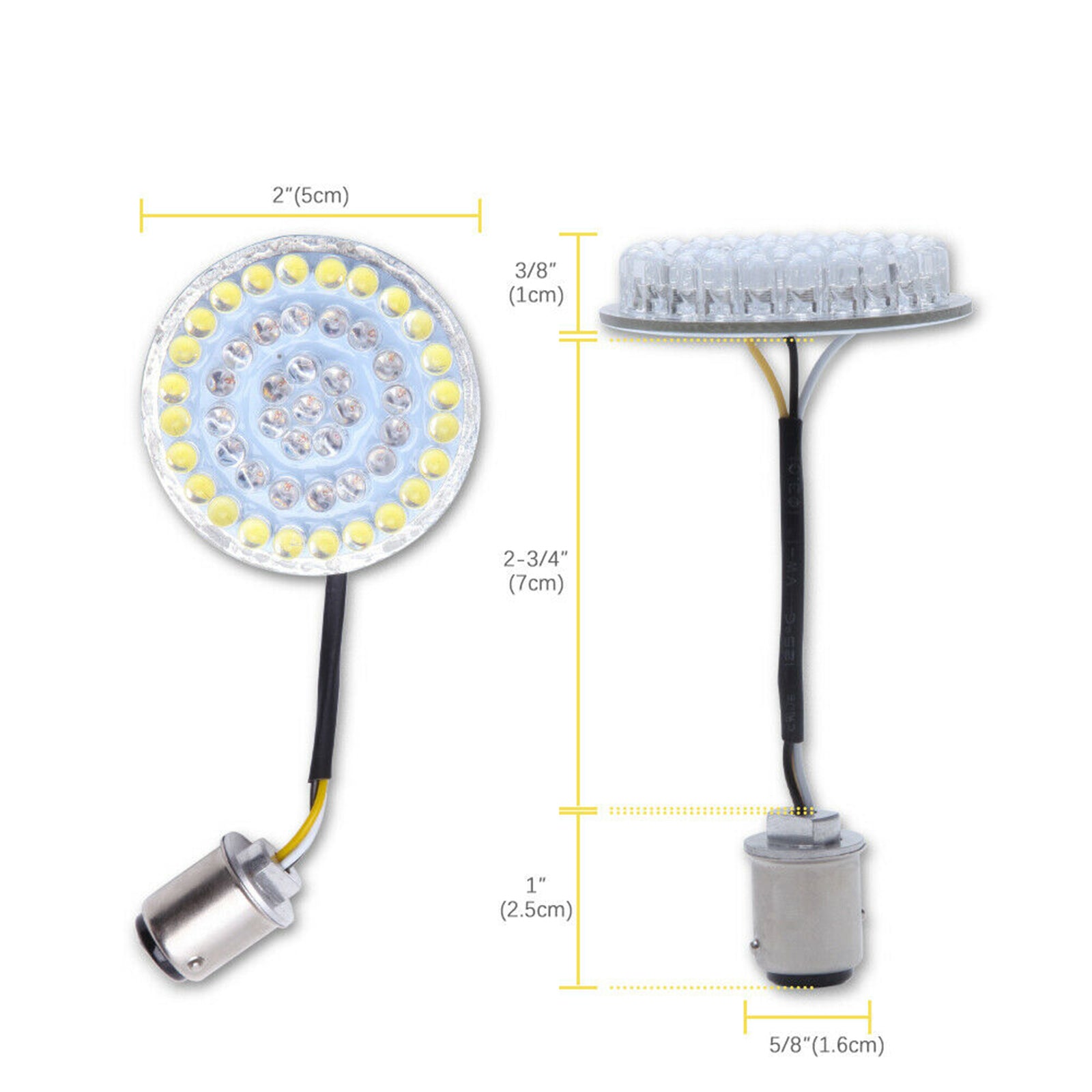 2Pcs Dyna Softail Street Glide Road King 1157 LED Turn Signals Blinker Light