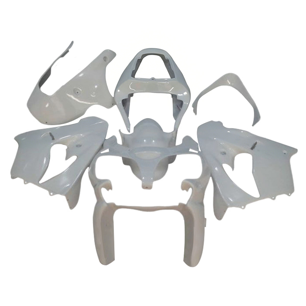 Amotopart 2002-2003 Kawasaki ZX-9R grijs-witte kuipset