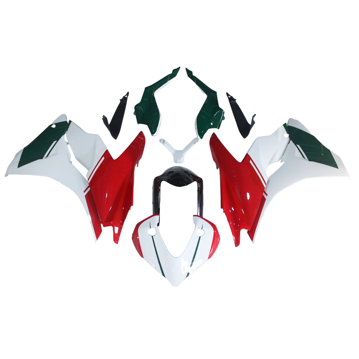 Amotopart 2017-2020 Ducati Supersport 939 939S White Red Fairing Kit