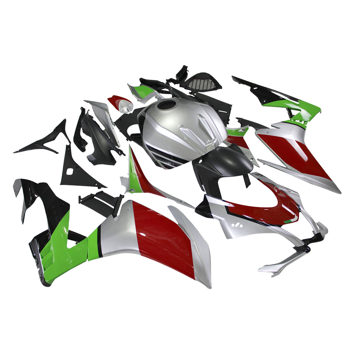 Amotopart 2016-2020 Aprilia RSV4 1000 Red Silver Fairing Kit